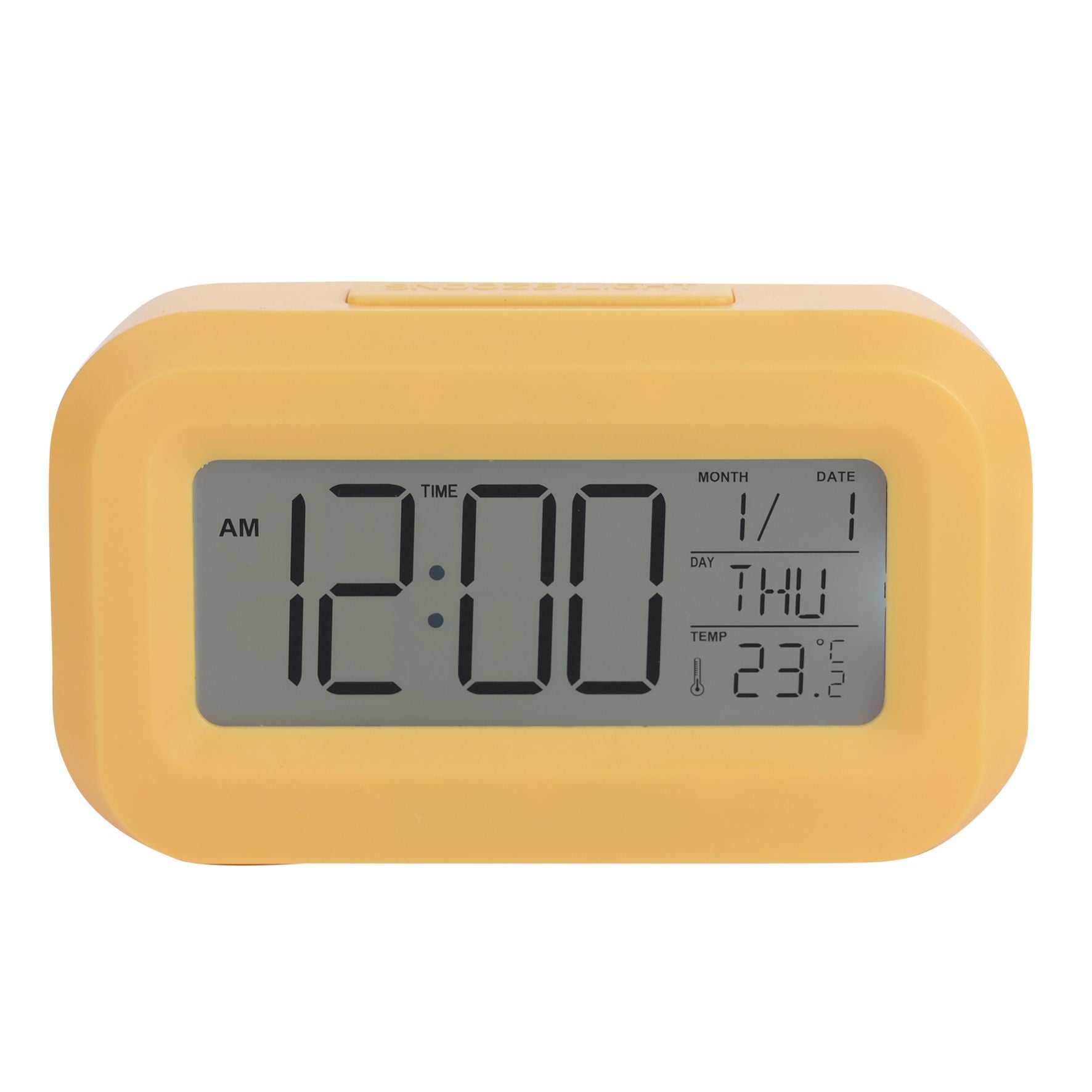 Hometime Brights Travel LED Clock - Yellow