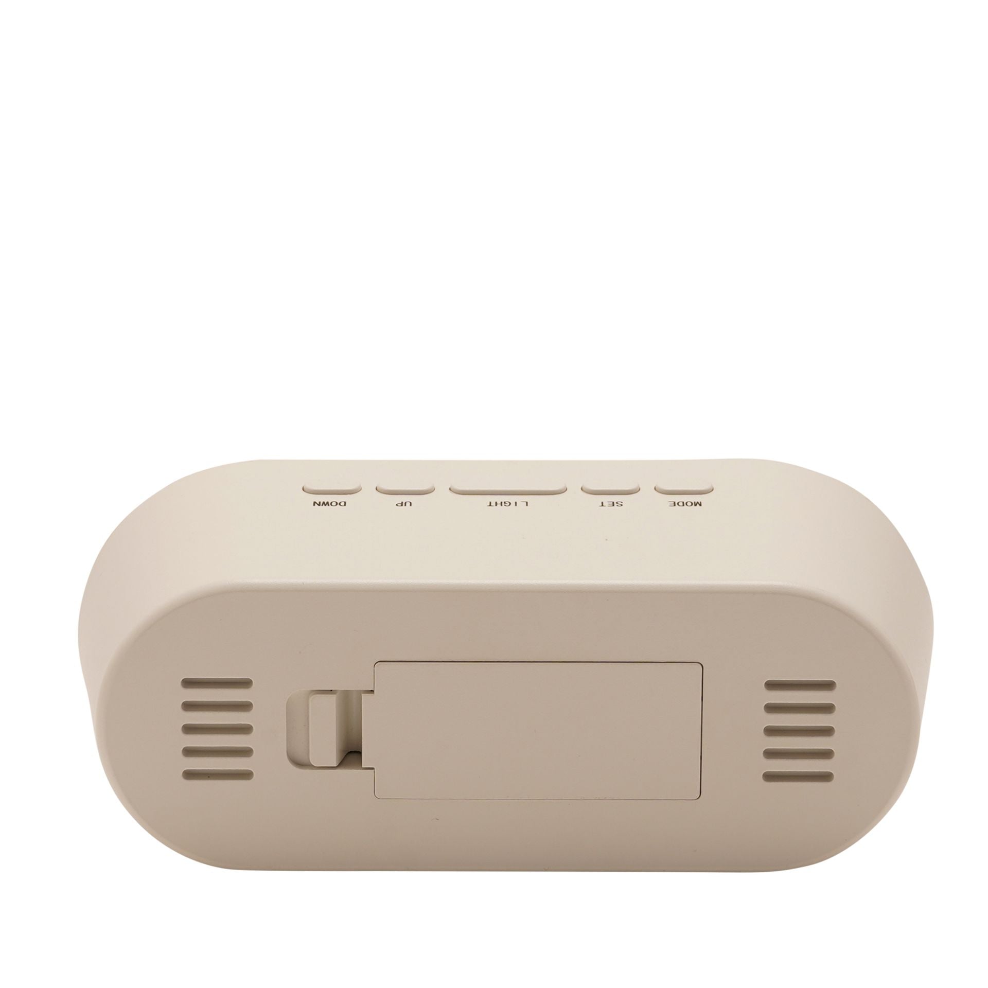 Hometime Oval Digital Alarm Clock - White