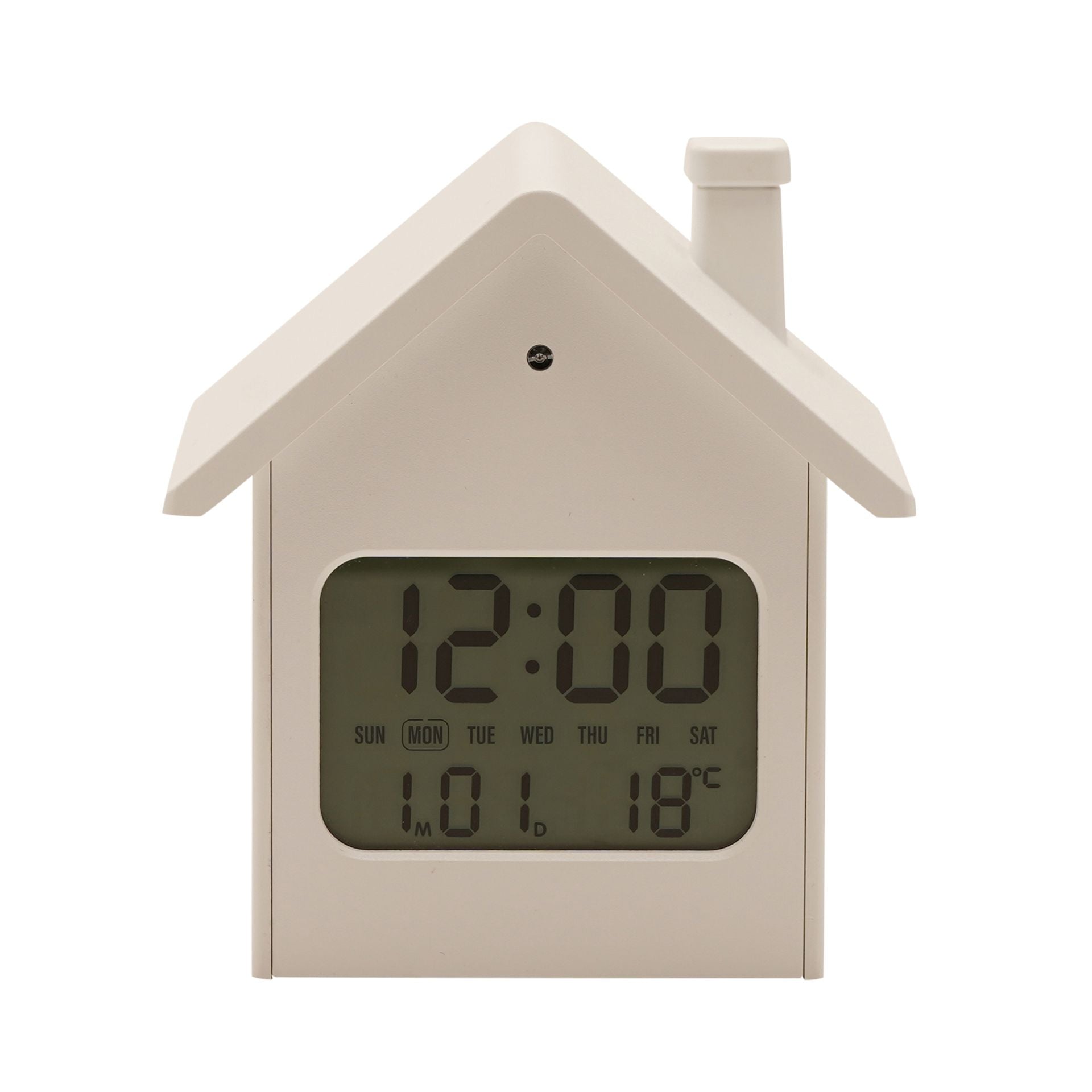 Hometime House Shape Alarm Clock - White