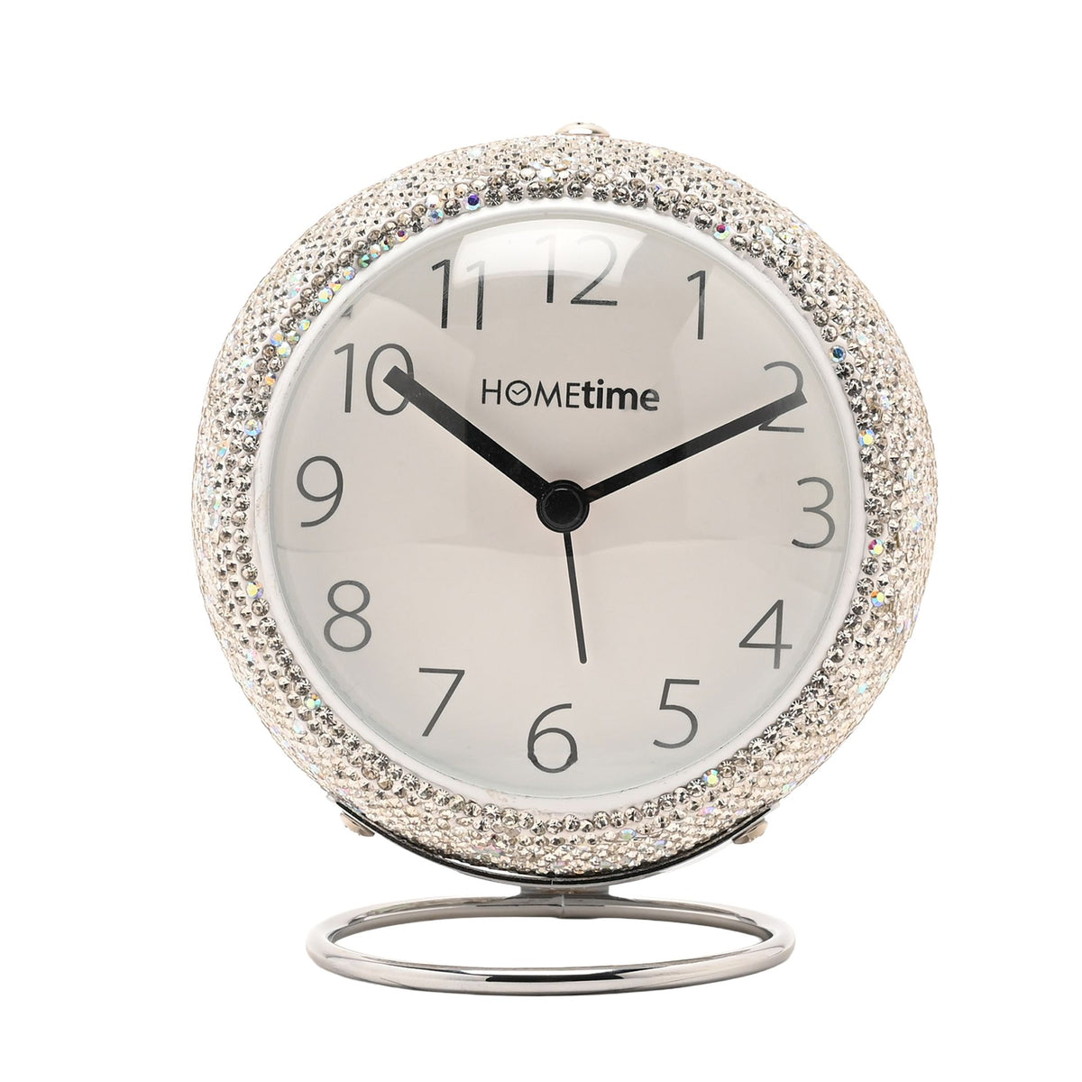 Hometime Medium Kent Metal Diamante Alarm Clock