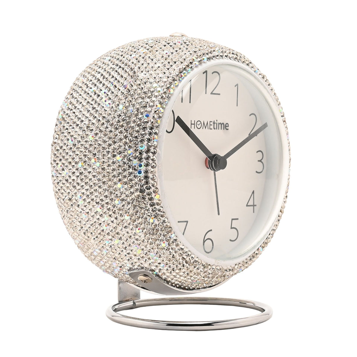 Hometime Medium Kent Metal Diamante Alarm Clock
