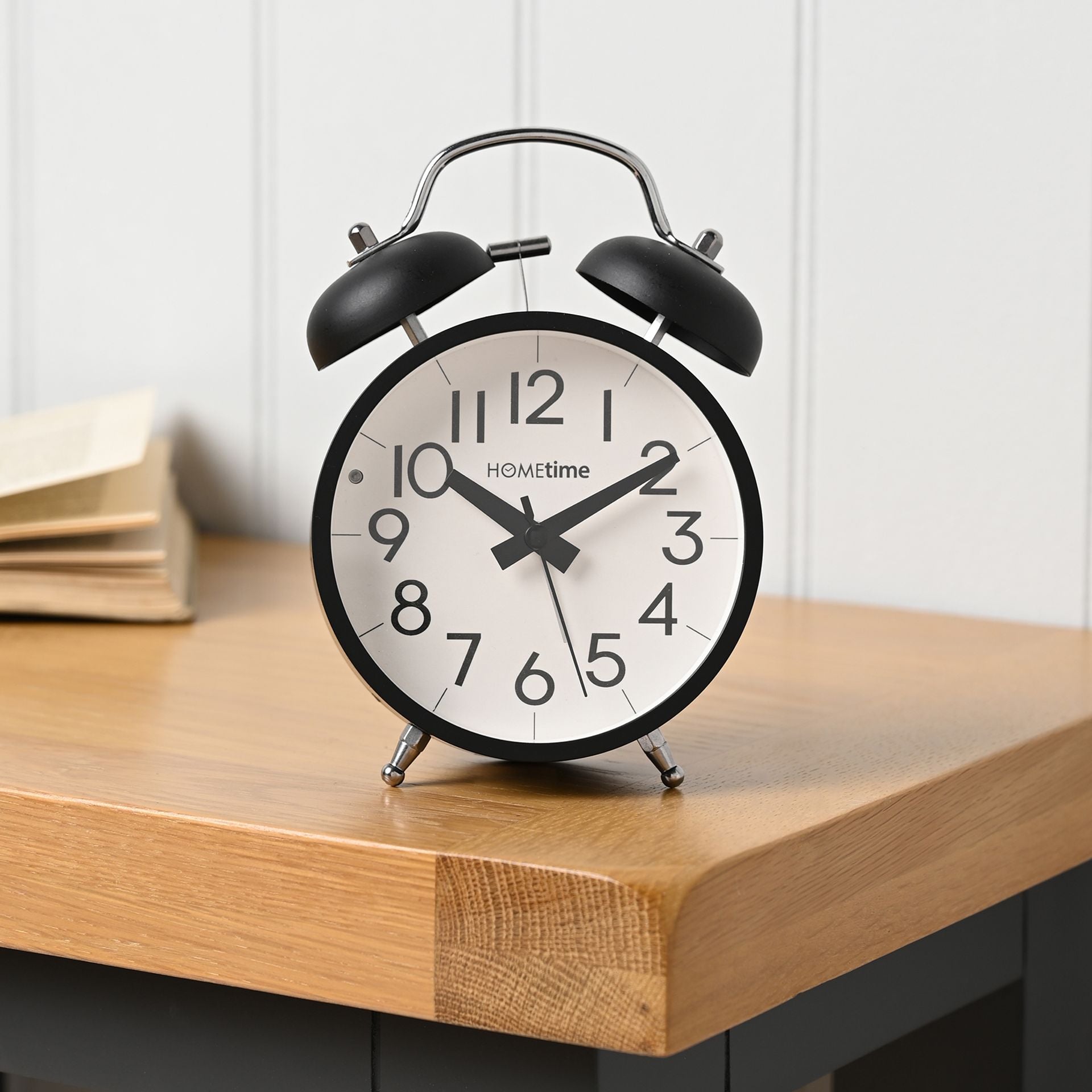 Hometime Table Bell Alarm Clock - Black