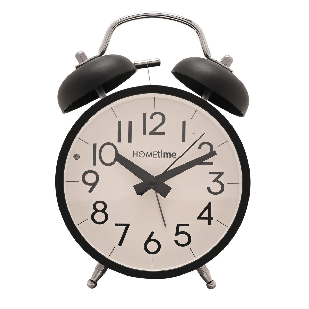 Hometime Table Bell Alarm Clock - Black