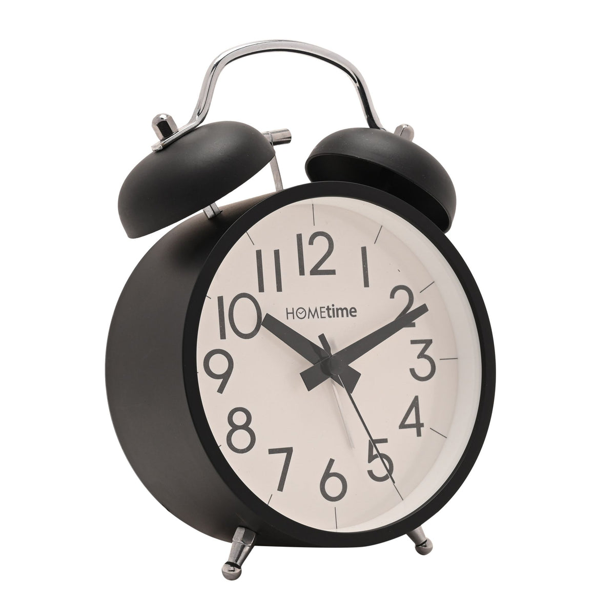 Hometime Table Bell Alarm Clock - Black
