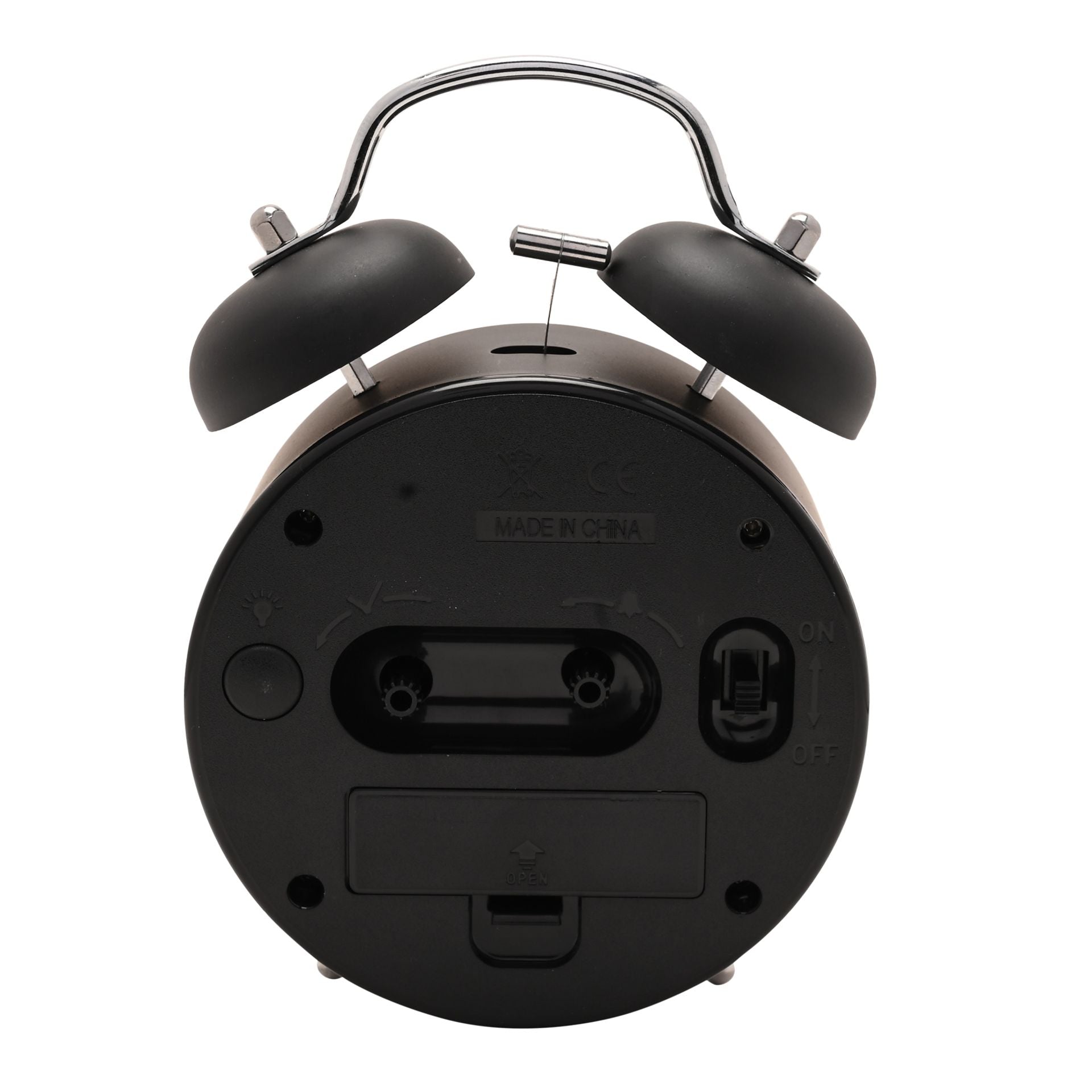 Hometime Table Bell Alarm Clock - Black