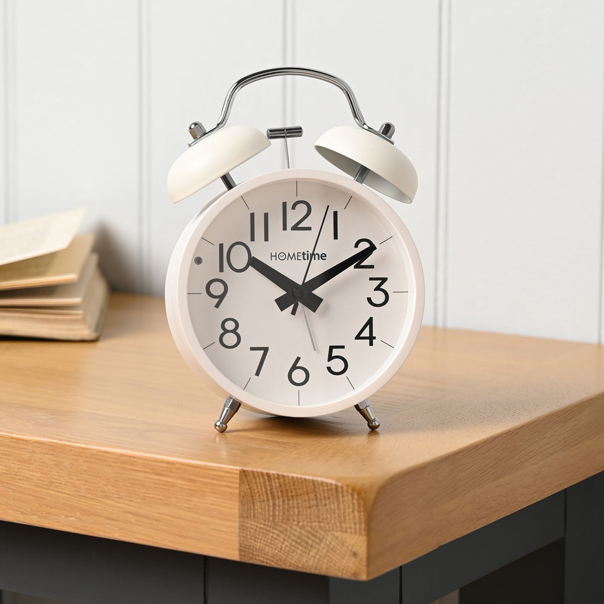 Hometime Table Bell Alarm Clock - White