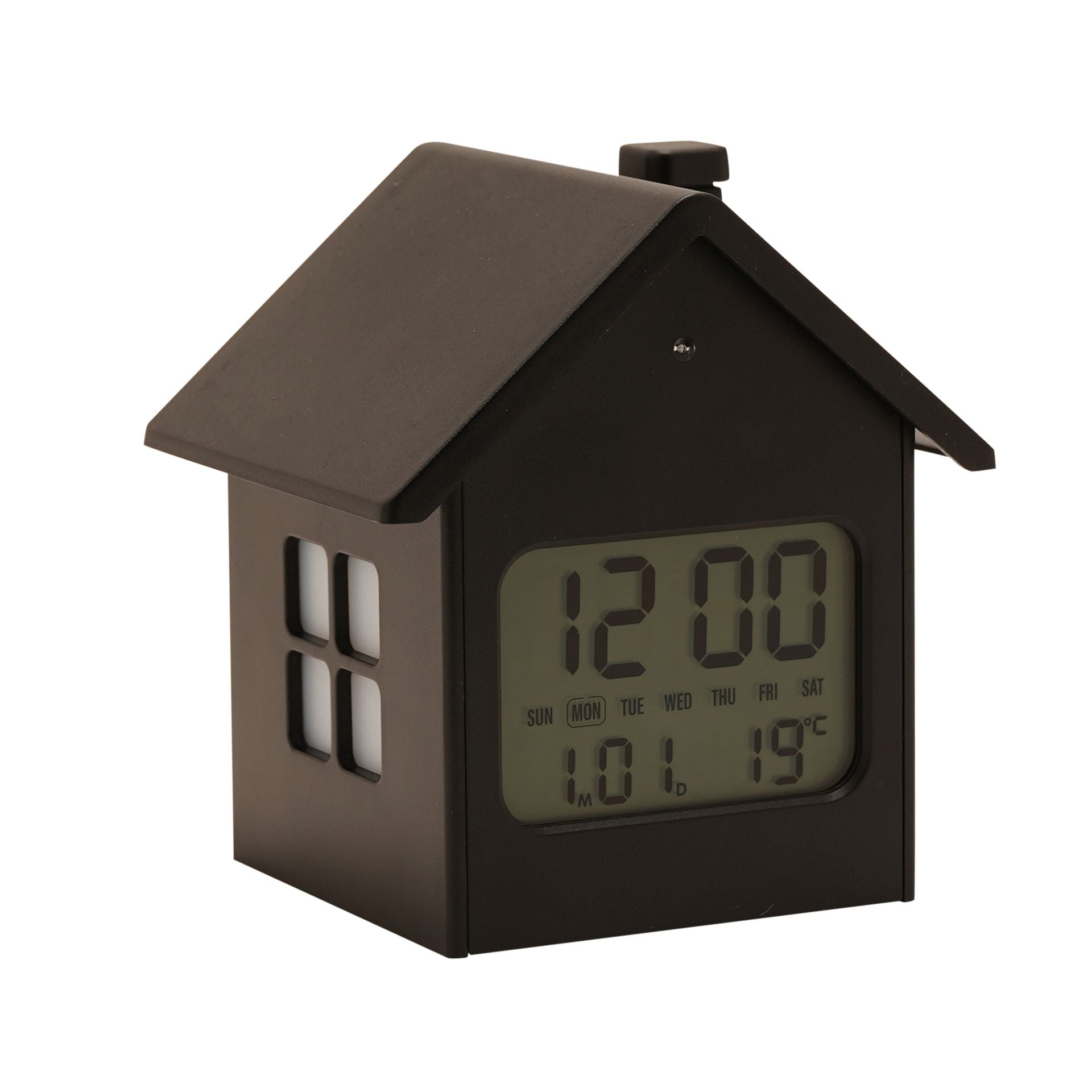 Hometime House Shaped  Alarm Clock - Black