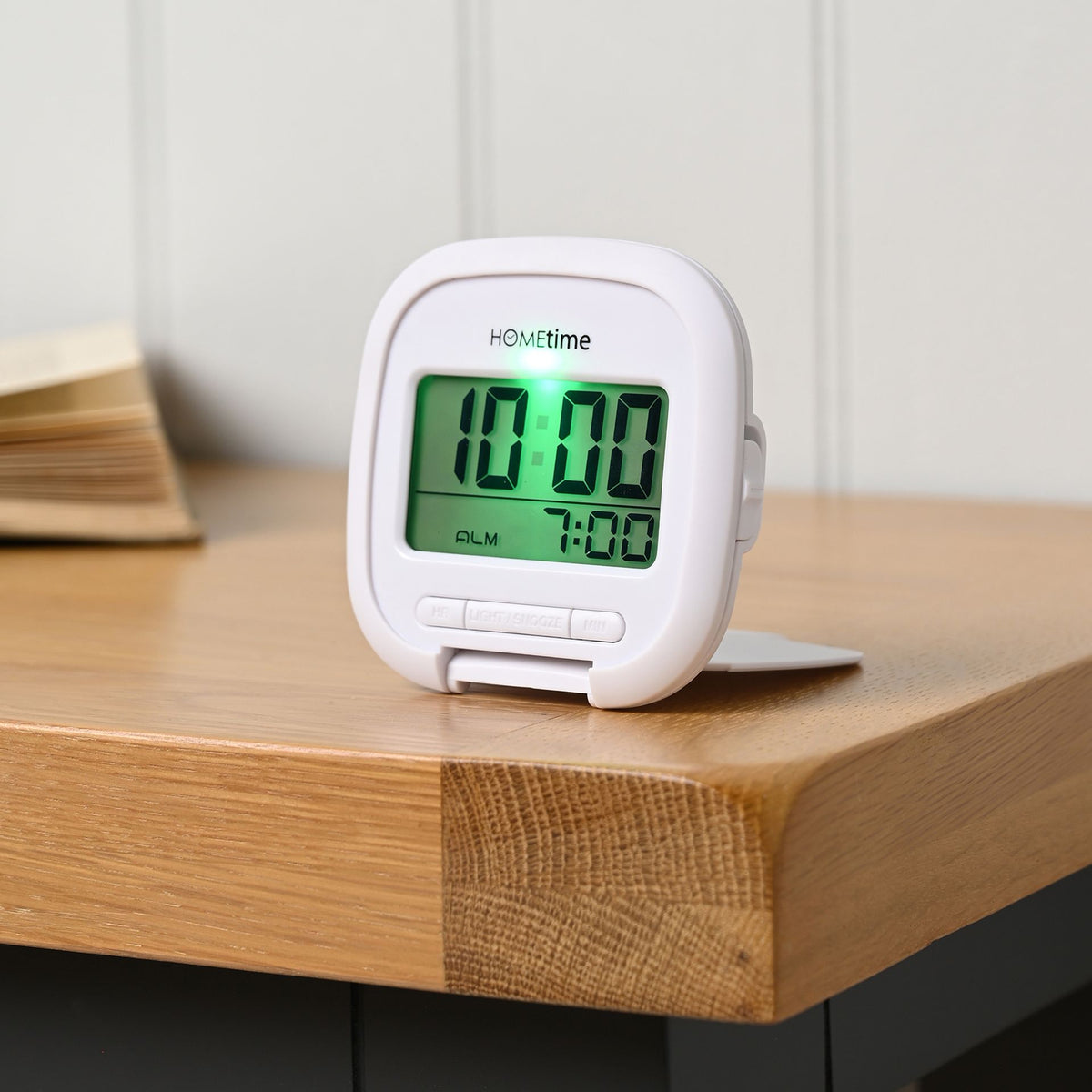 Hometime Digital Travel Alarm Clock - White