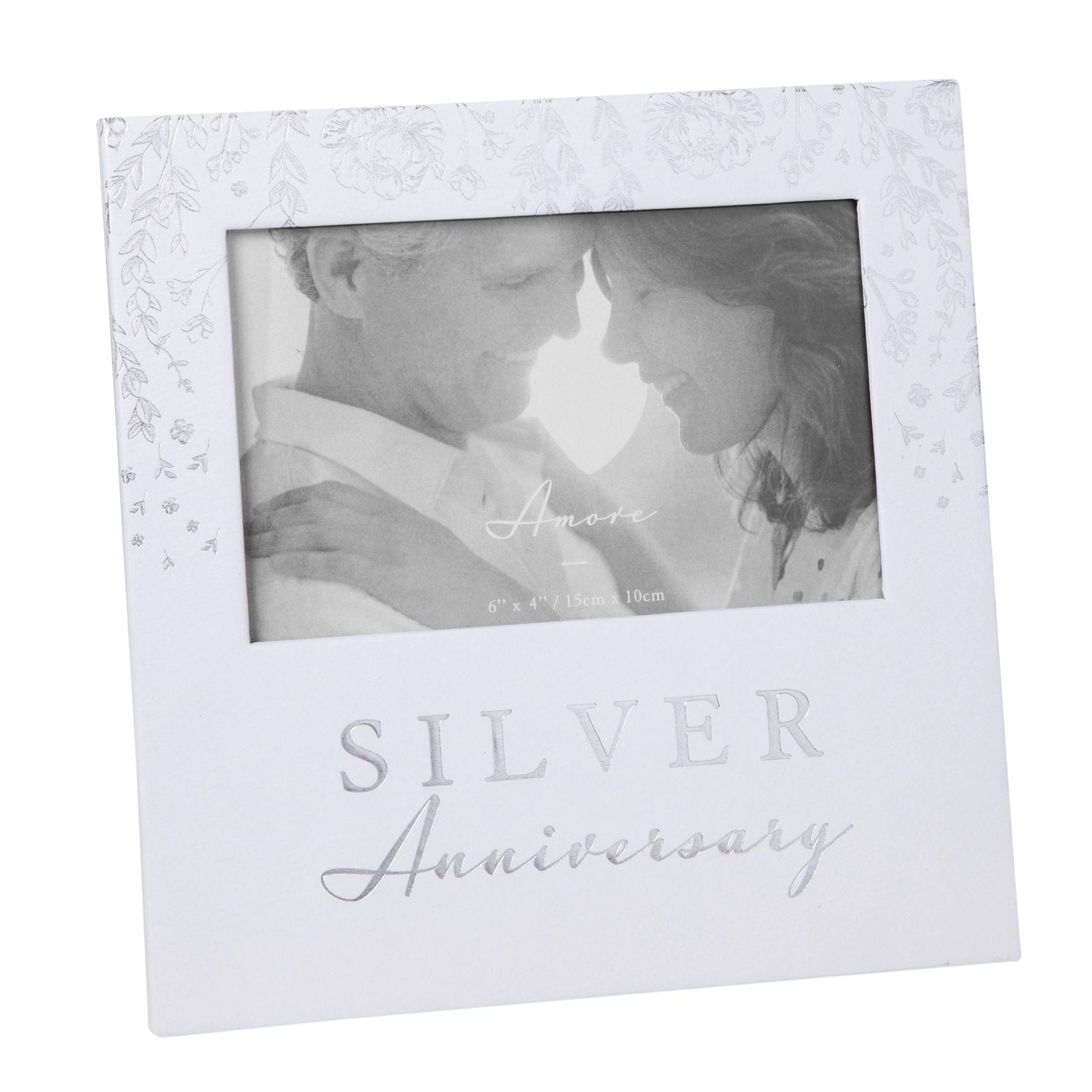Amore Photo Frame Silver Anniversary 6" x 4"