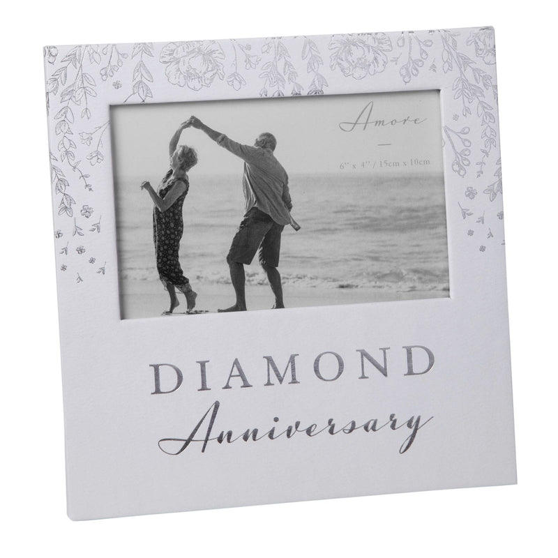 Amore Paperwrap Photo Frame Diamond Anniversary 6" x 4"