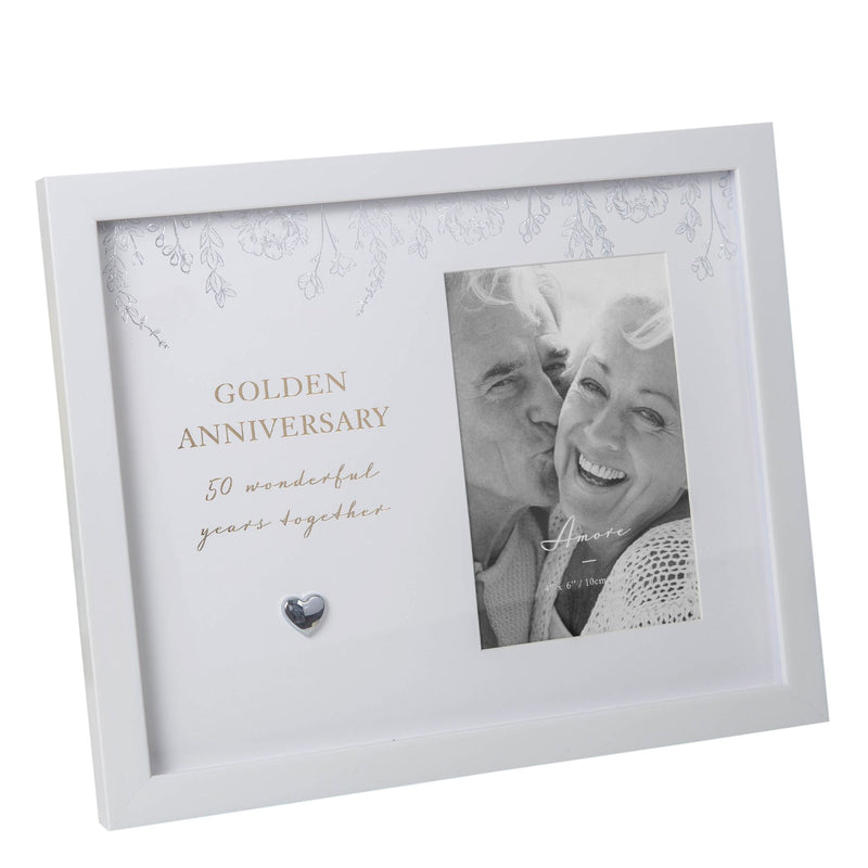 Amore Golden Anniversary Frame 4" x 6"