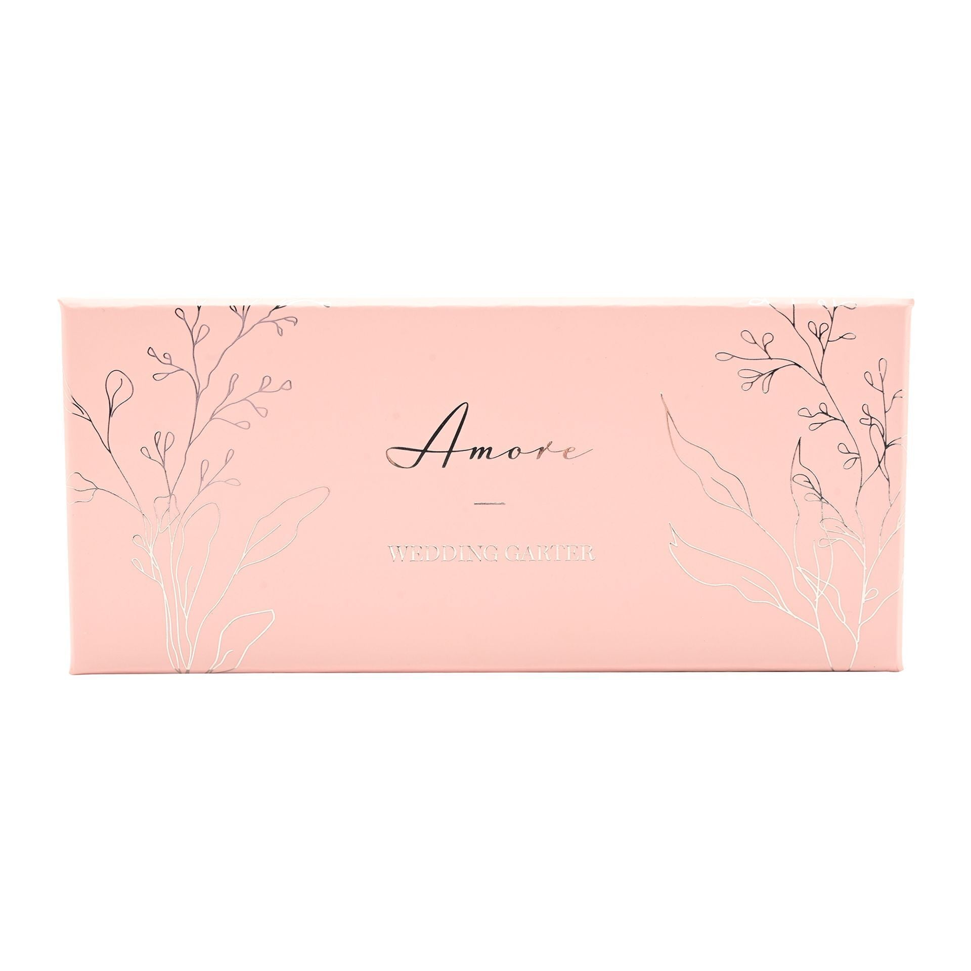 Amore Garter - White Tulle With Diamante
