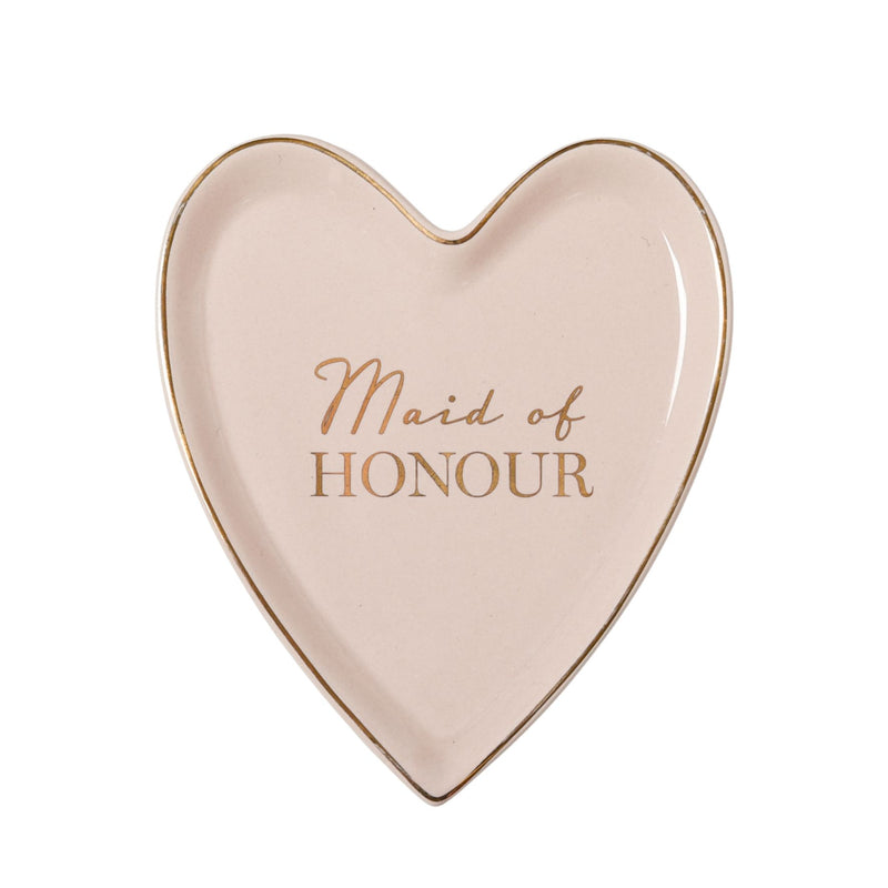 Amore Ceramic Heart Trinket Dish "Maid of Honour"