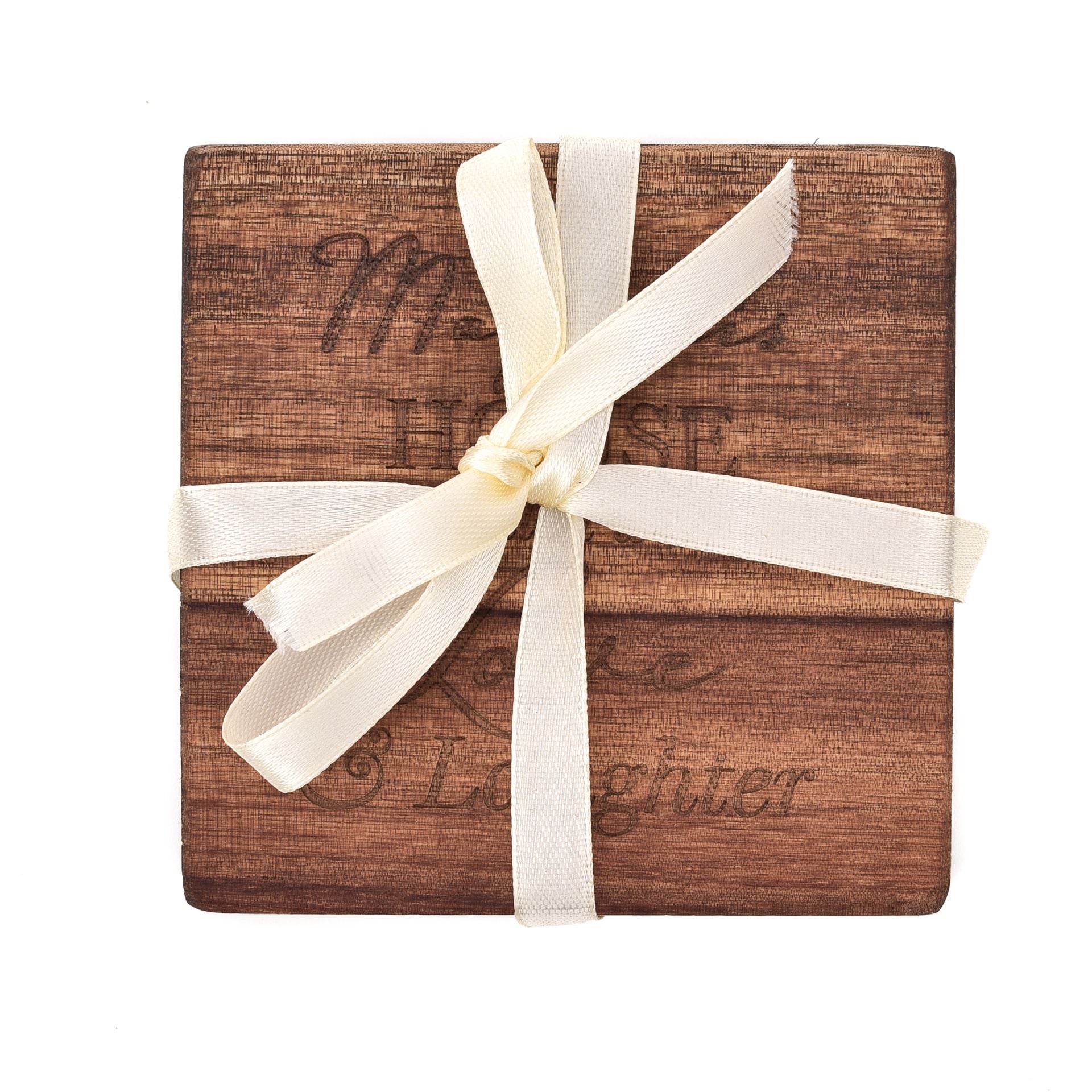 Amore 4pc Wooden Coaster Set
