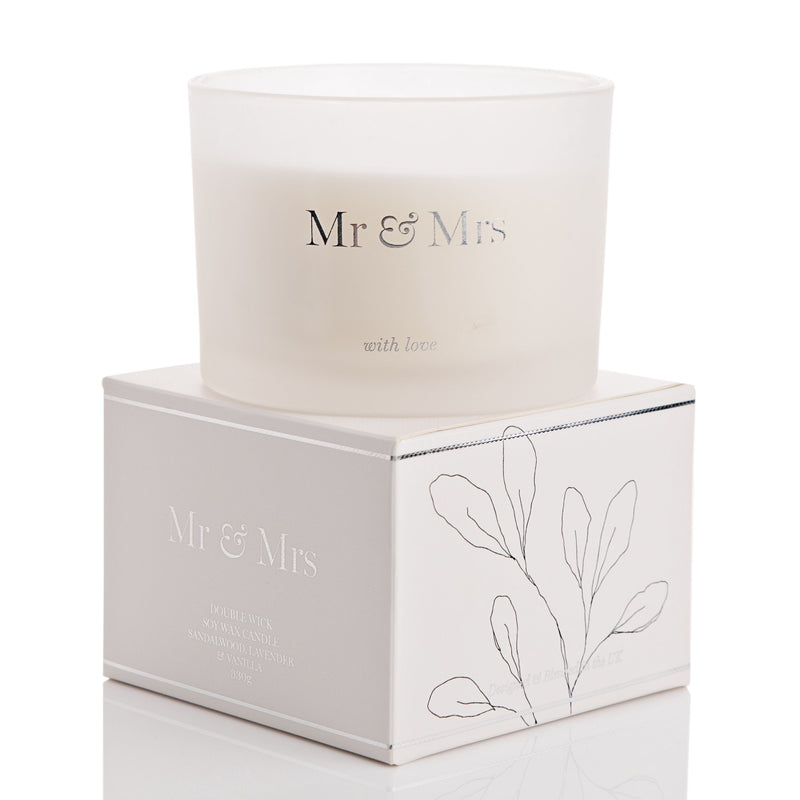 Amore 330g Double Wick Candle "Mr & Mrs"