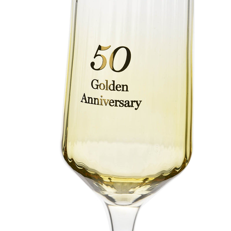 Amore Set of 2 Flute Glasses - 50th Anniversary