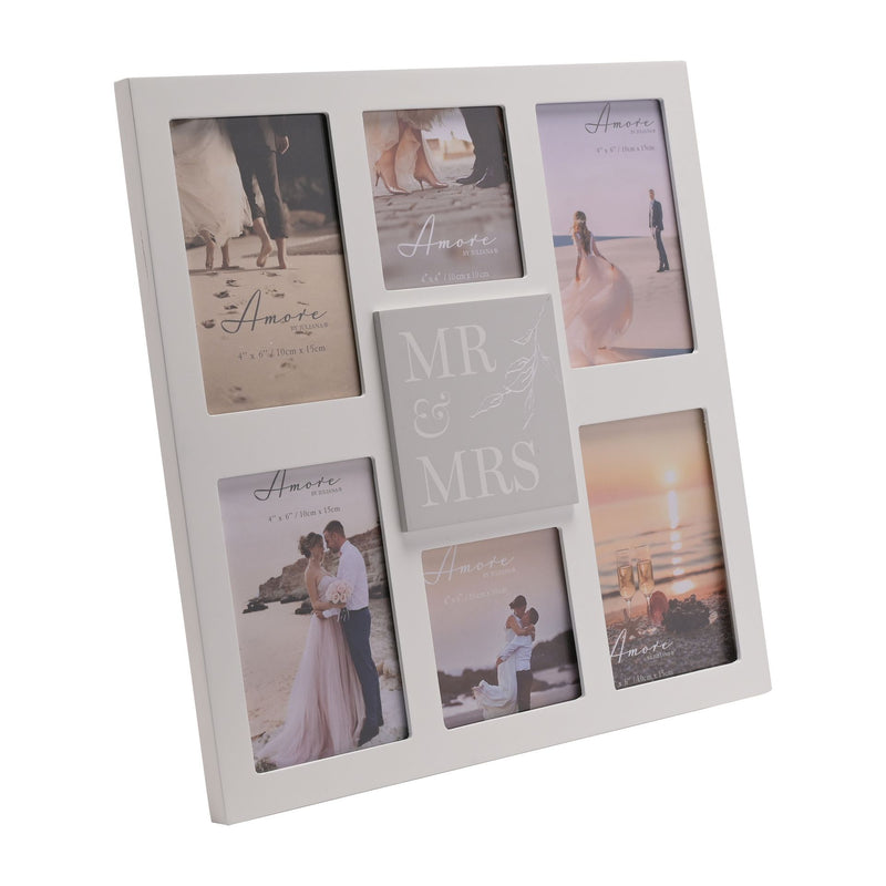 Amore Multi Apperture Photo Frame 35.5cm Mr & Mrs