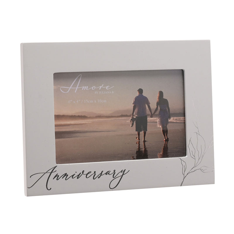 Amore Grey Photo Frame Anniversary 6" x 4"