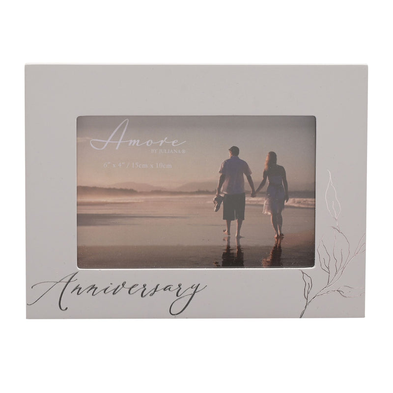 Amore Grey Photo Frame Anniversary 6" x 4"