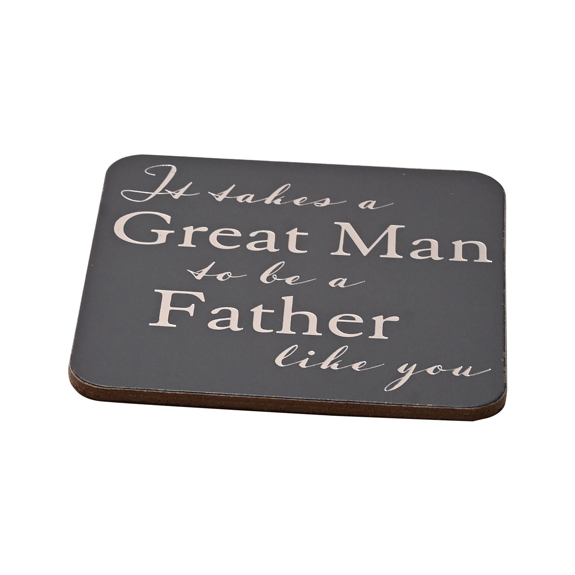 Amore Whisky Glass and Coaster Set - Father of the Bride