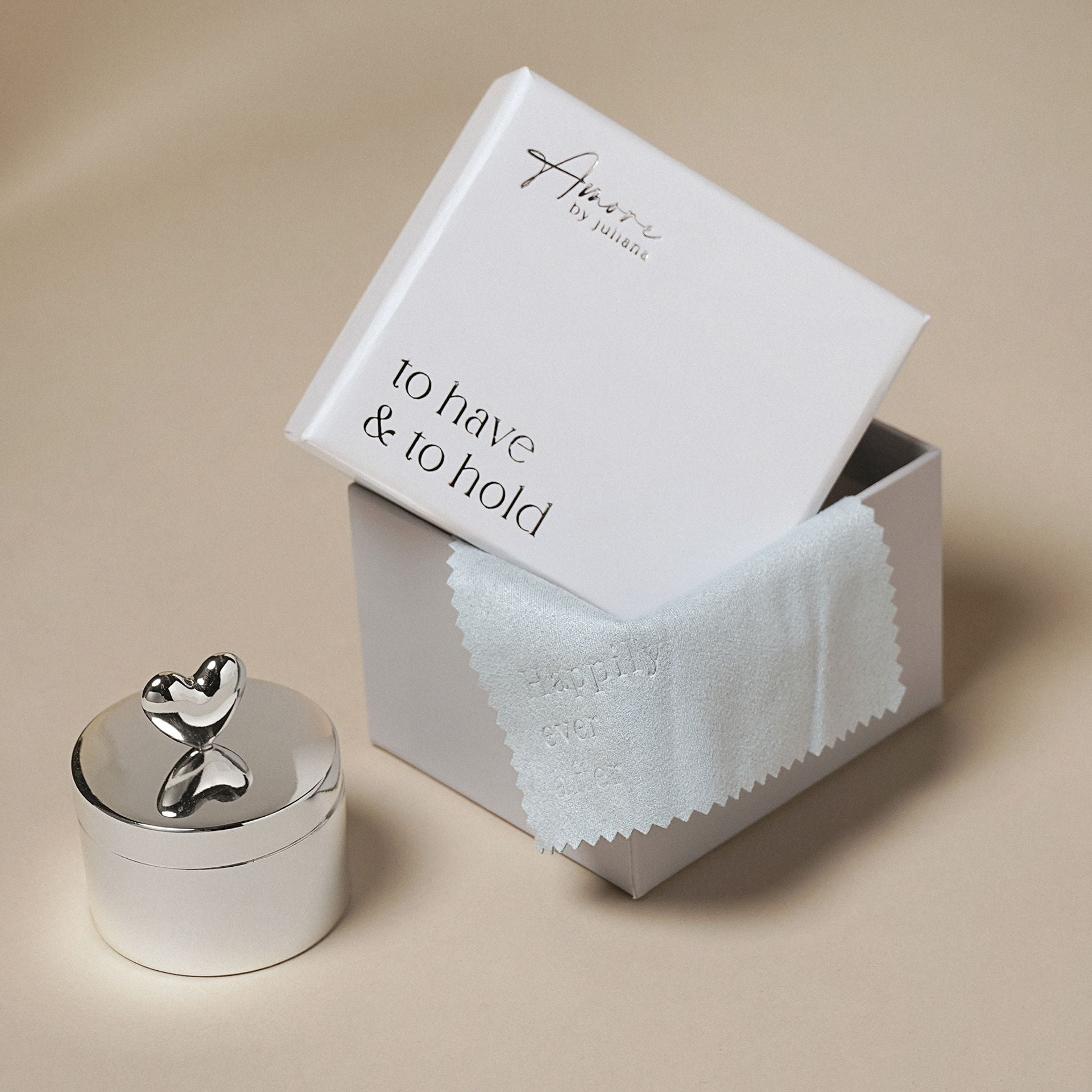Amore Silverplated Ring Box