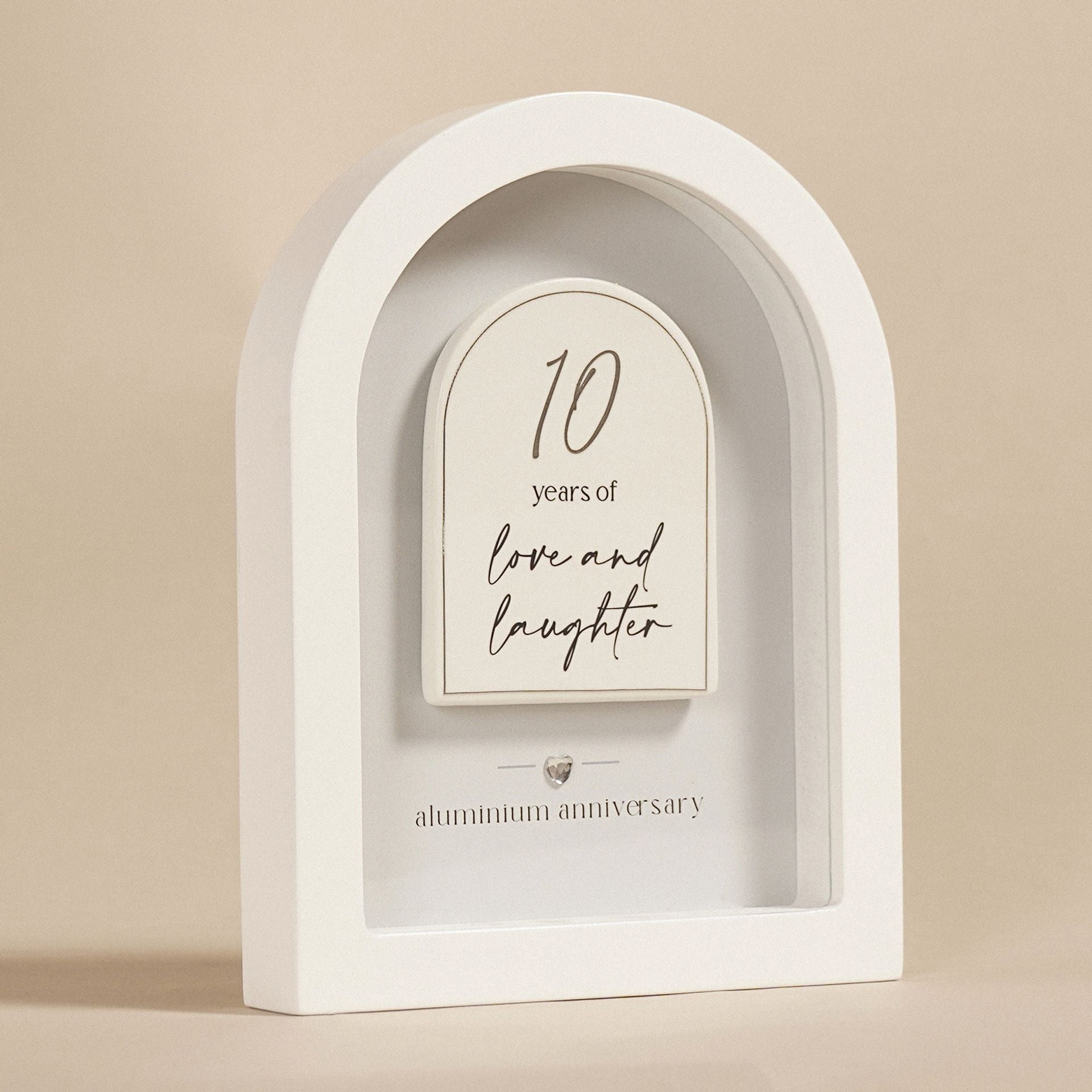 Amore Arch Plaque 18cm - 10 Years