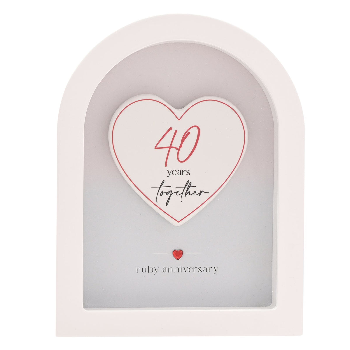 Amore Arch Plaque 18cm - 40 Years