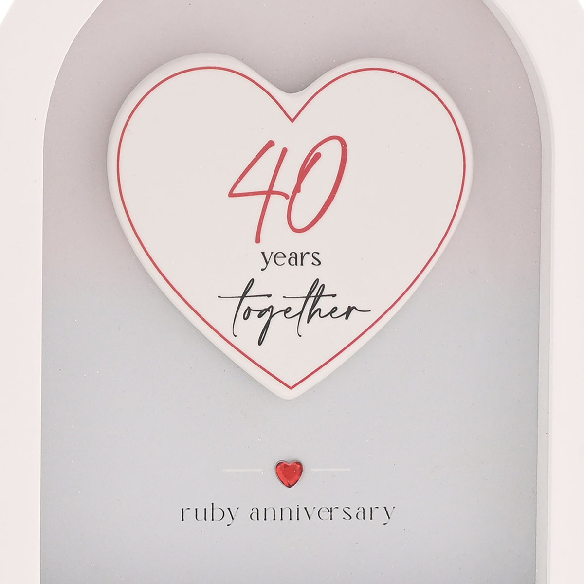 Amore Arch Plaque 18cm - 40 Years