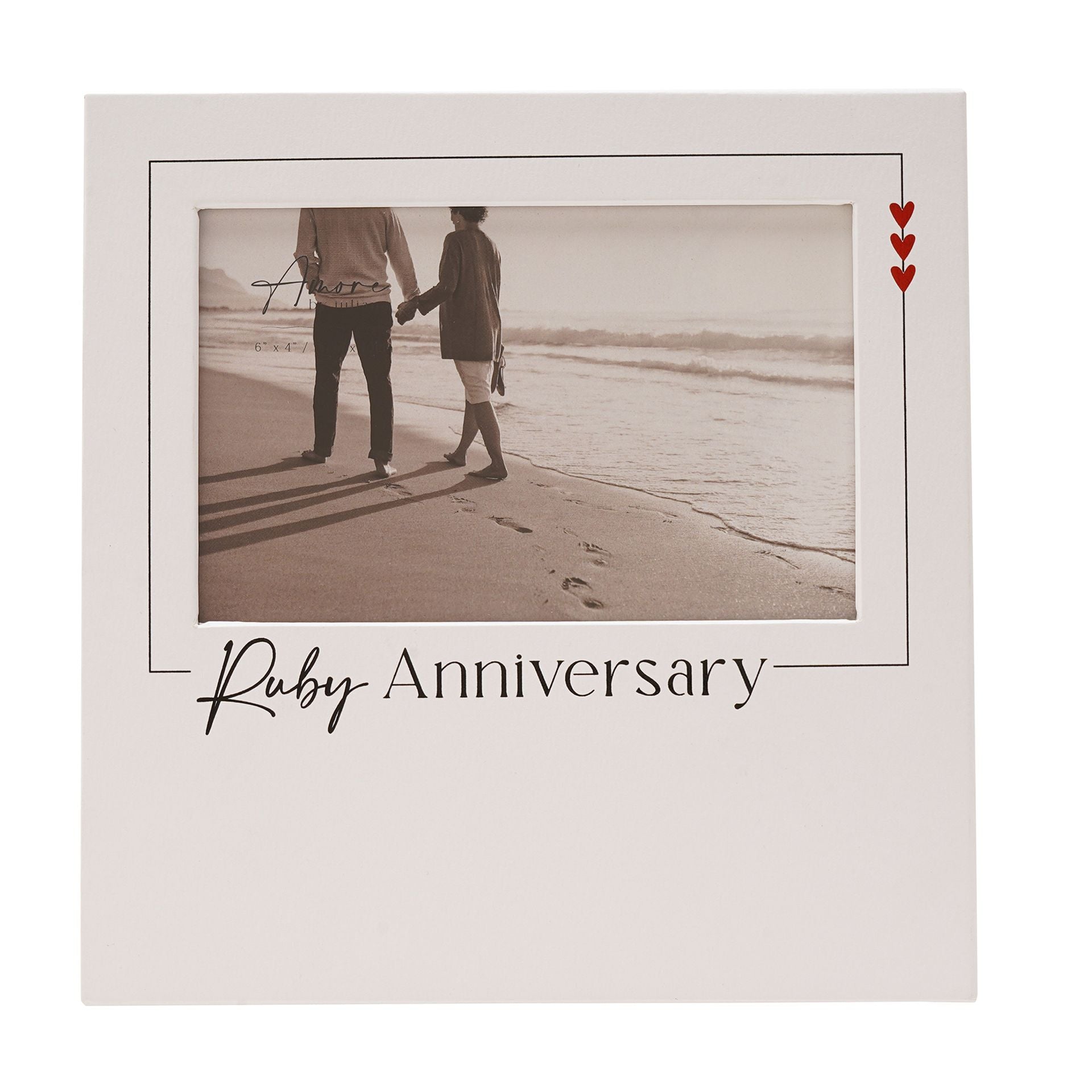 Amore Photo Frame 'Ruby Anniversary' - 6" x 4"