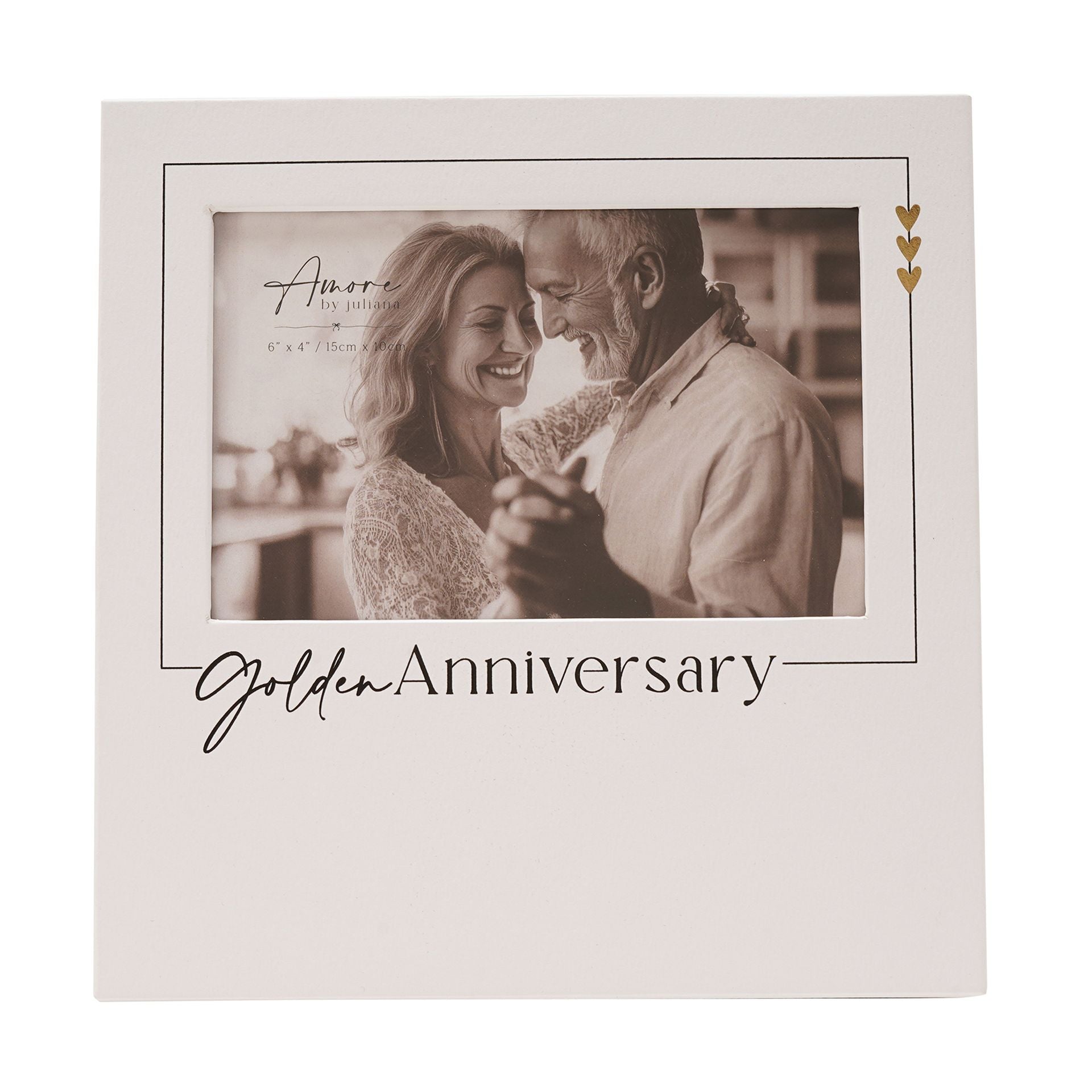 Amore Photo Frame 'Golden Anniversary' - 6" x 4"