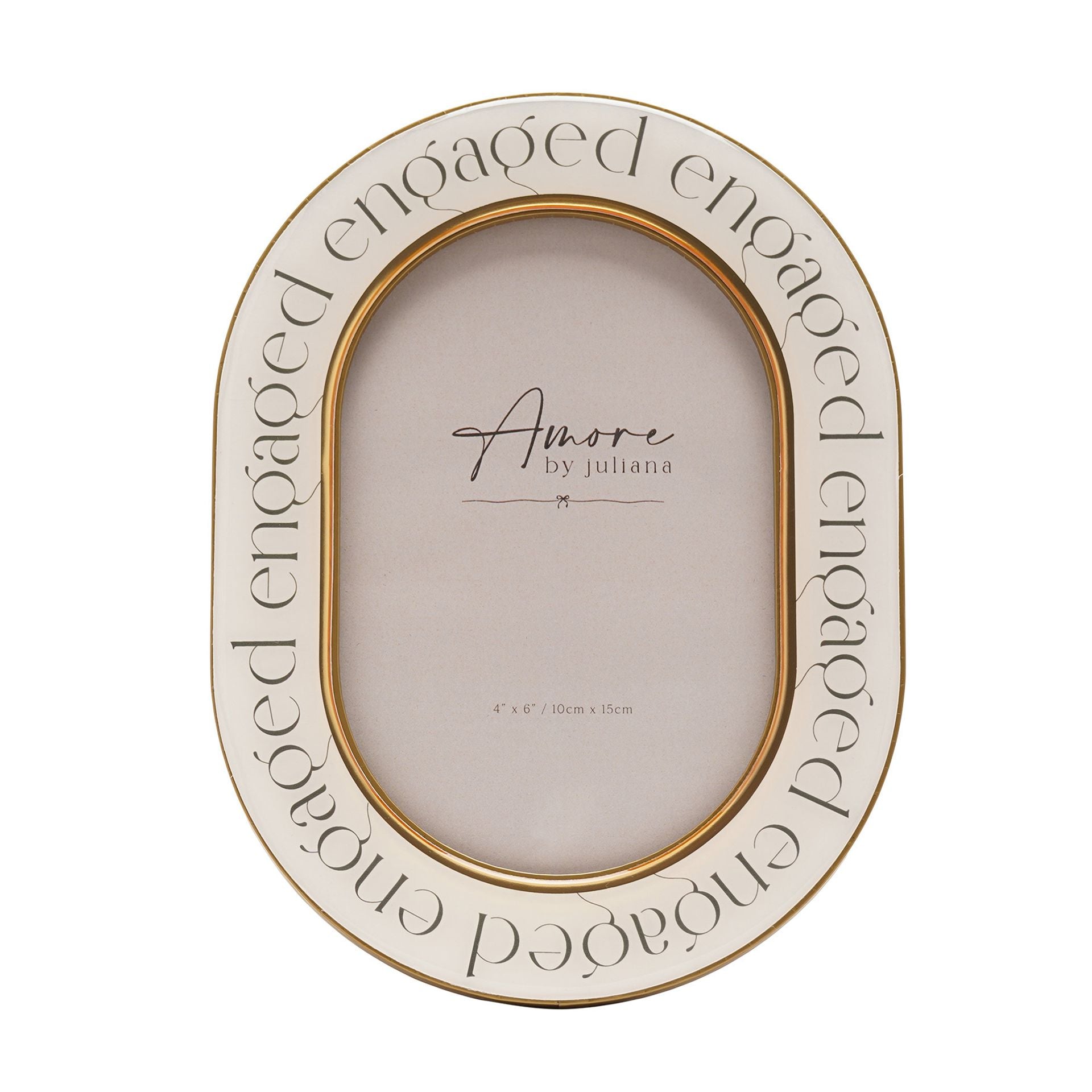 Amore Words Photo Frame 'Engaged' - 4" x 6"