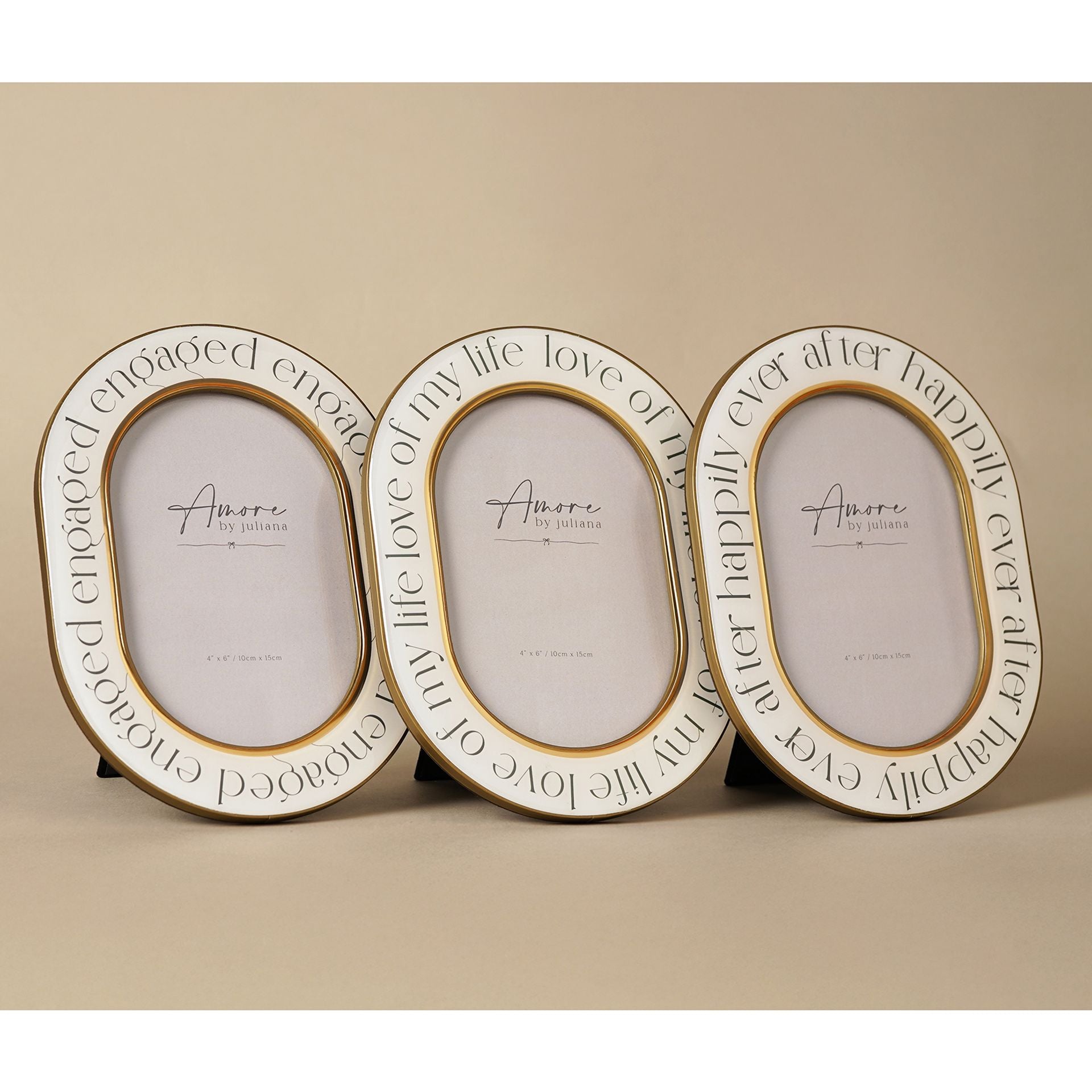 Amore Words Photo Frame 'Engaged' - 4" x 6"
