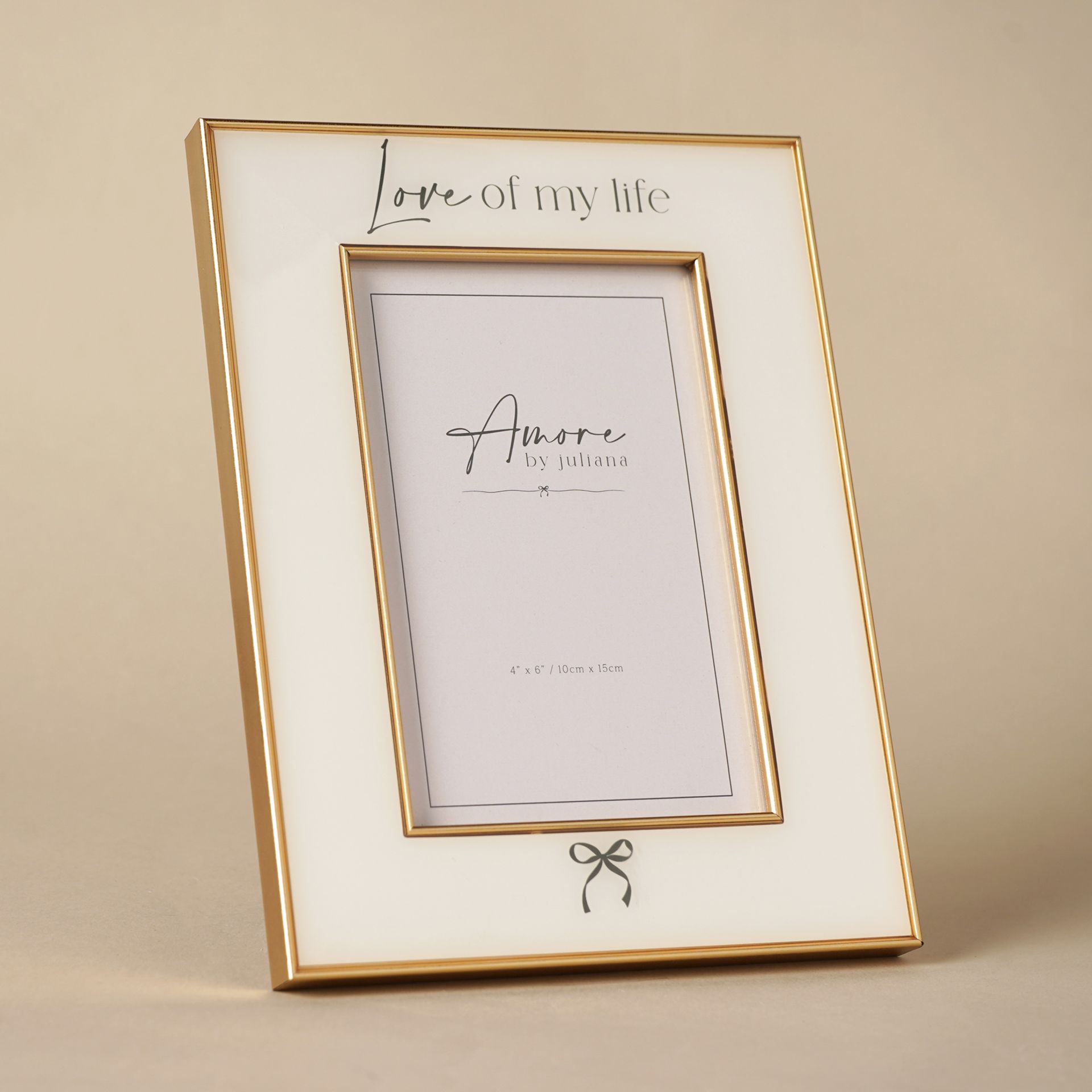 Amore Bow Frame 'Love of my life' 4" x 6"