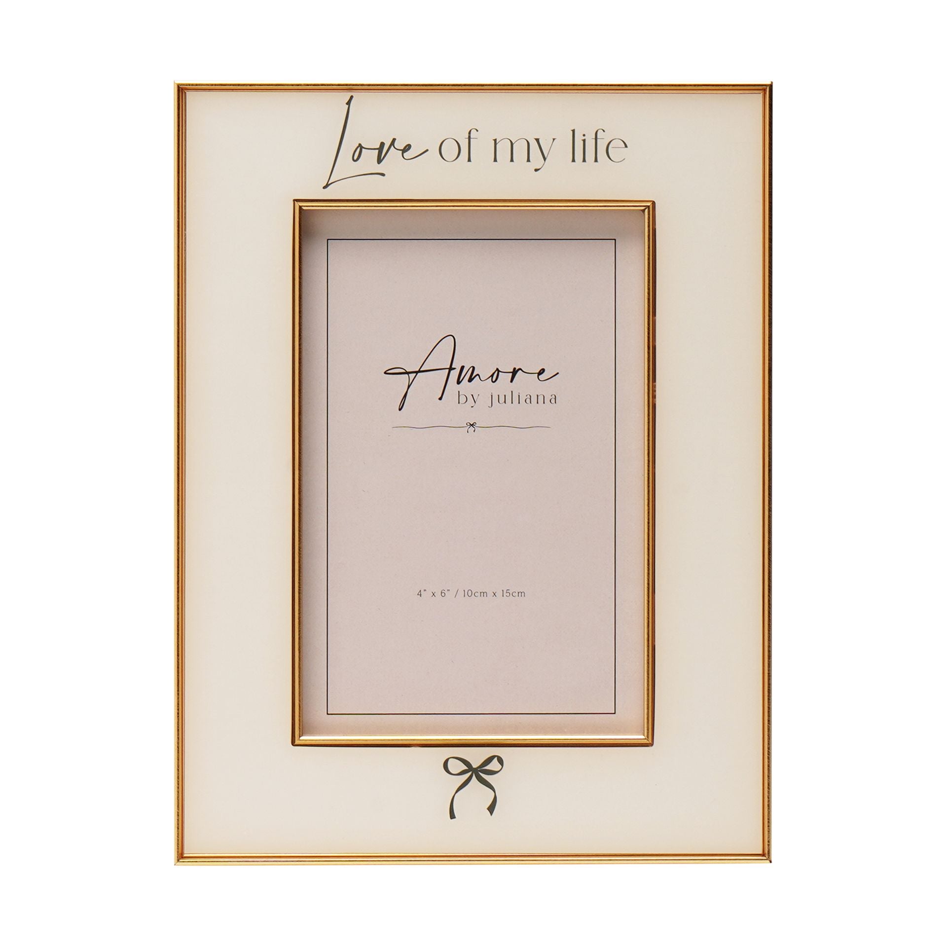 Amore Bow Frame 'Love of my life' 4" x 6"