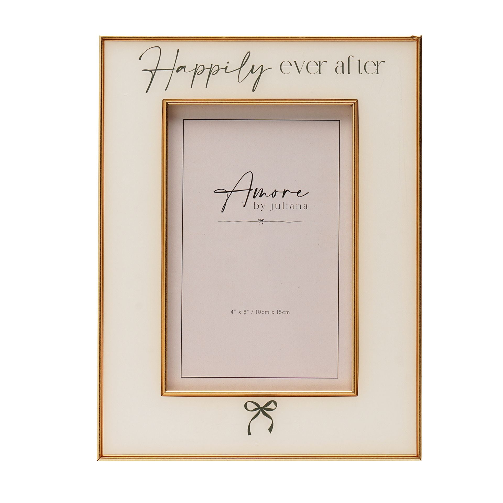 Amore Bow Frame 'Happily Ever After' 4" x 6"