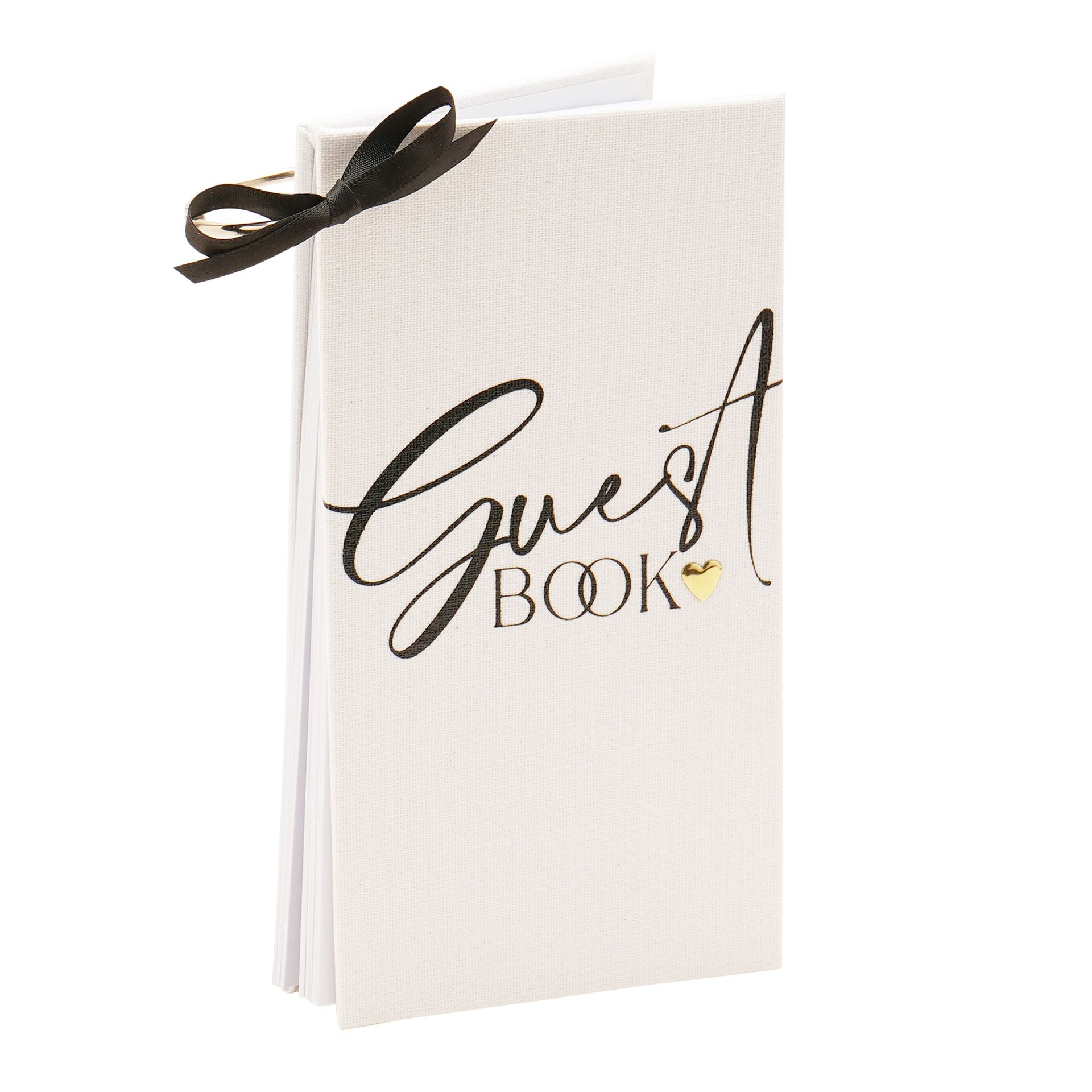 Amore Single Ring Bound Linen Guest Book