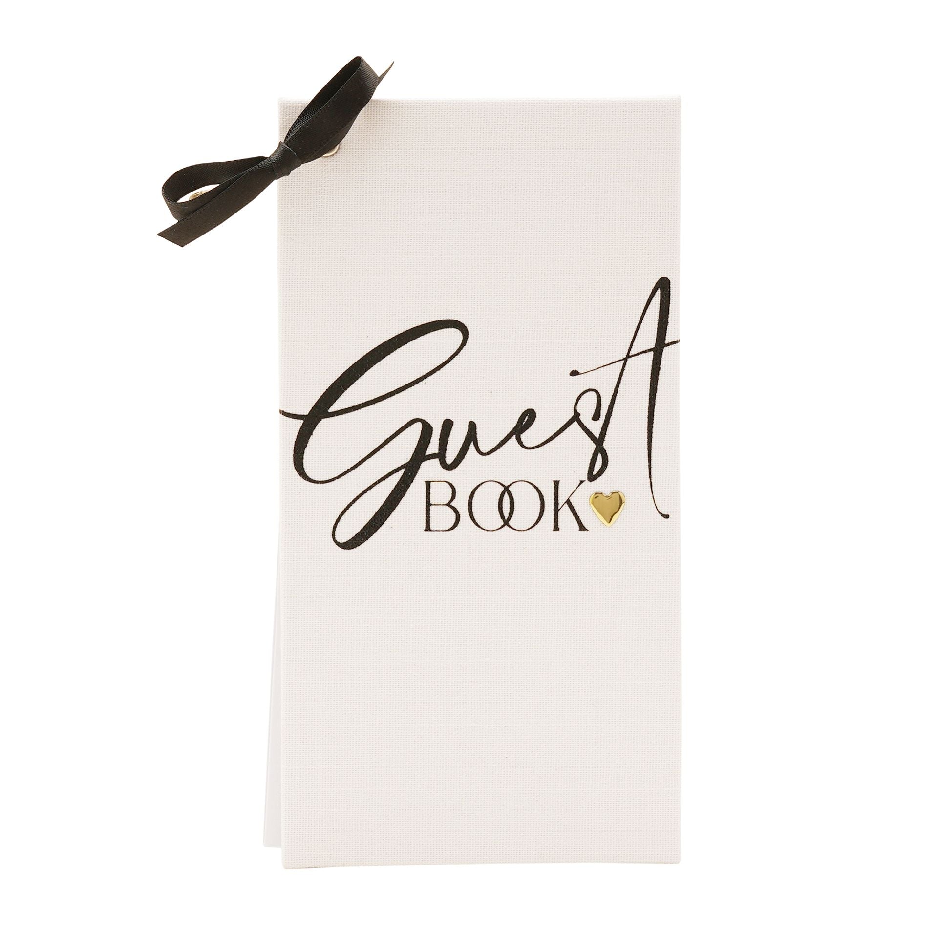 Amore Single Ring Bound Linen Guest Book