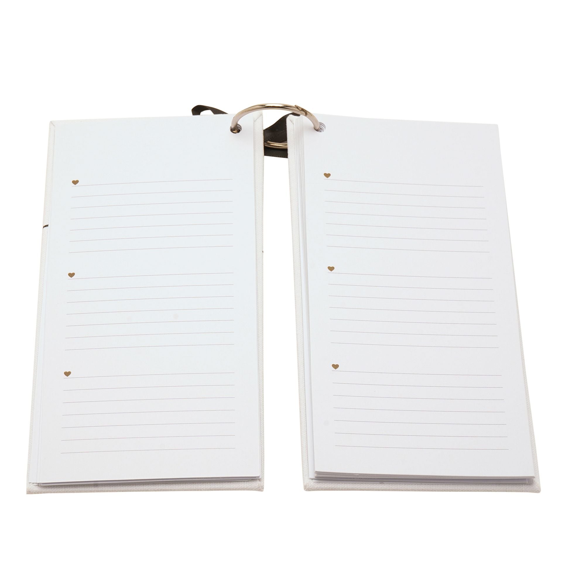 Amore Single Ring Bound Linen Guest Book