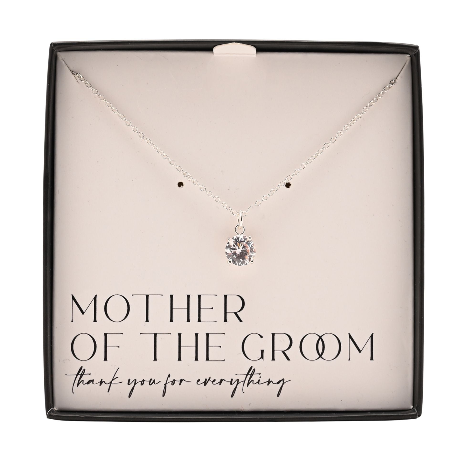 Amore Silver Plated Necklace Crystal Pendant - Mother Of The Groom