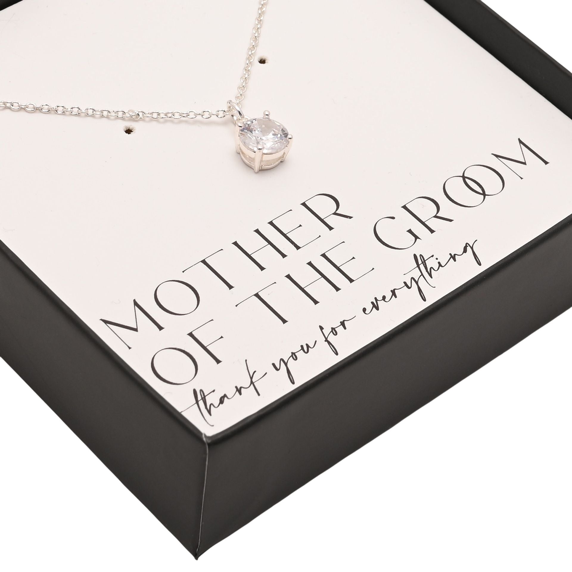 Amore Silver Plated Necklace Crystal Pendant - Mother Of The Groom
