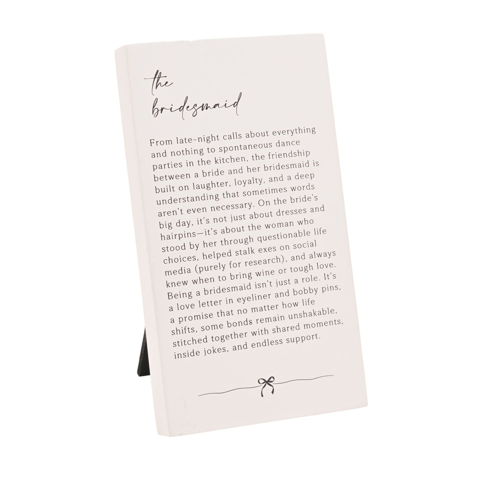 Amore Verse Plaque - Bridesmaid