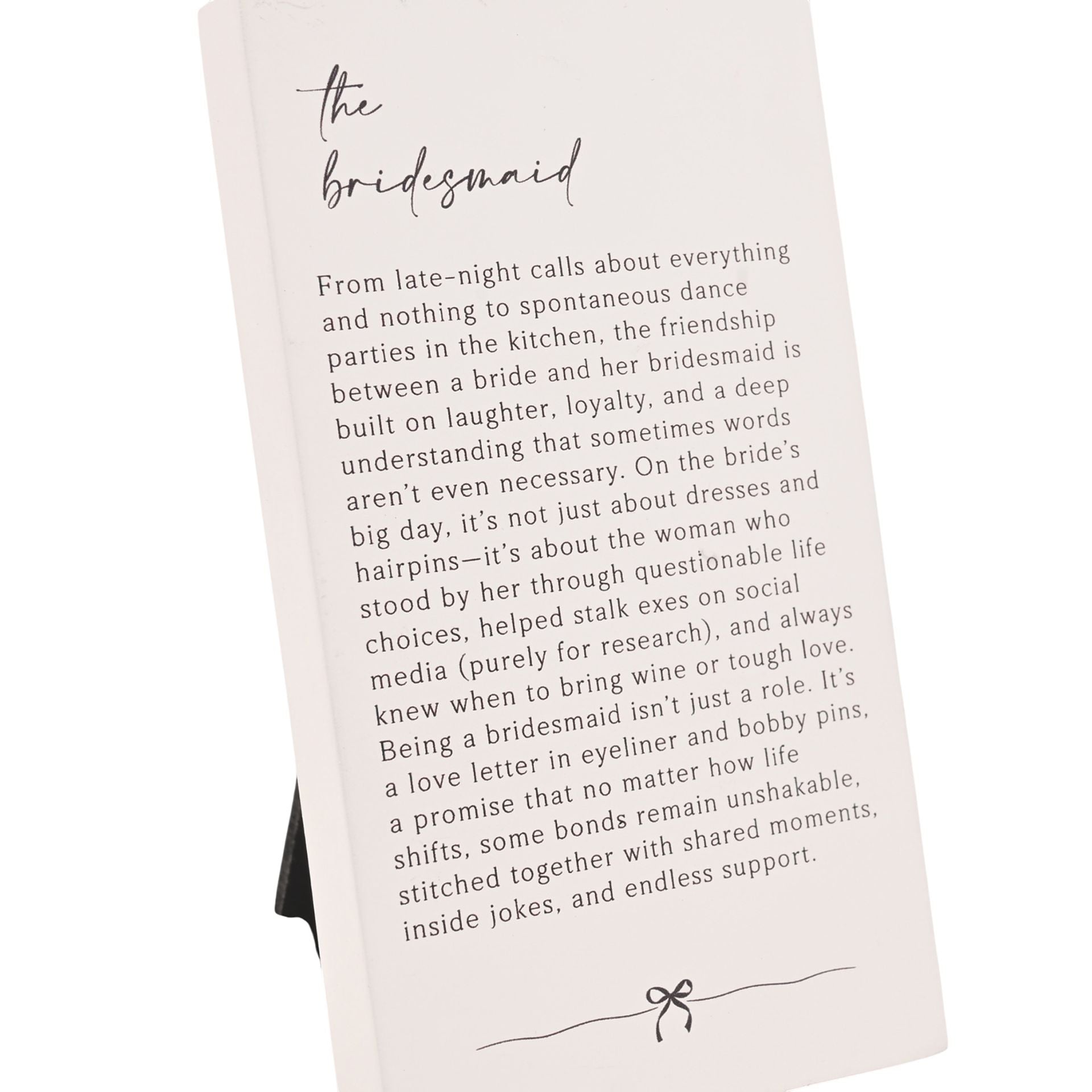 Amore Verse Plaque - Bridesmaid