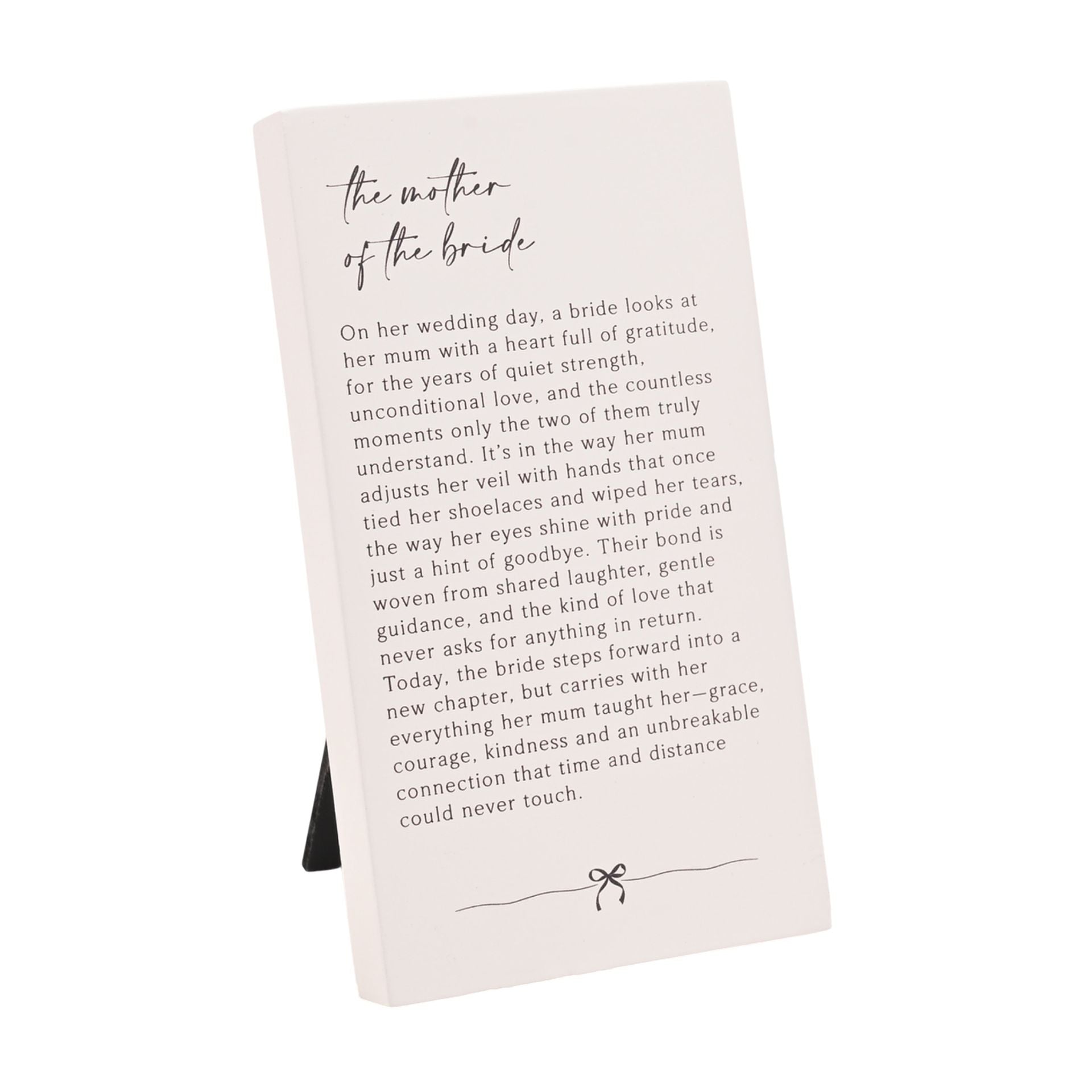 Amore Verse Plaque - Mother Of The Bride