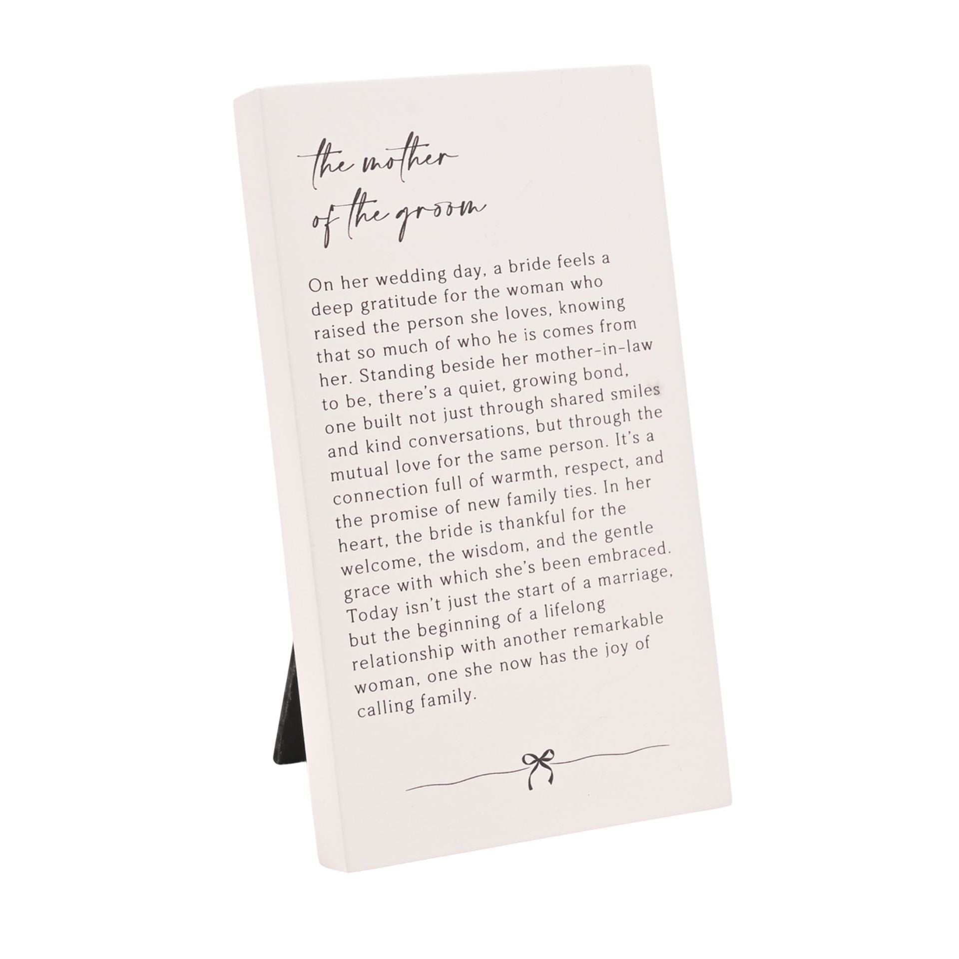 Amore Verse Plaque - Mother Of The Groom