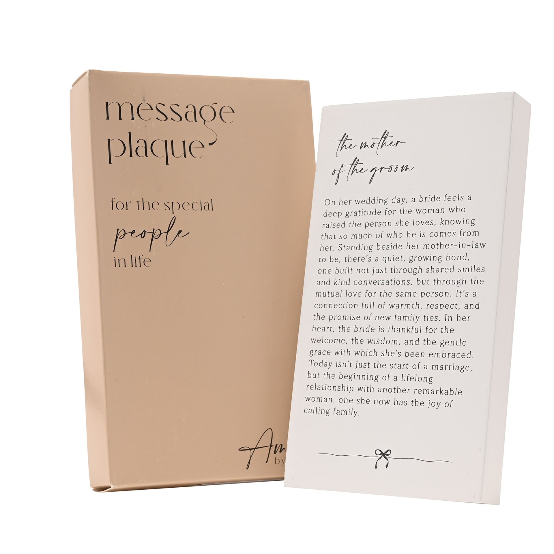 Amore Verse Plaque - Mother Of The Groom