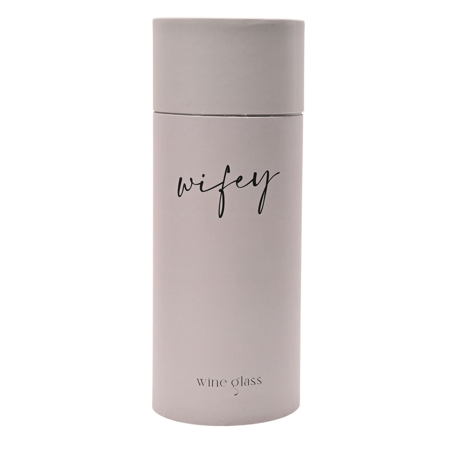 Amore Wine Glass Black Words - Wifey
