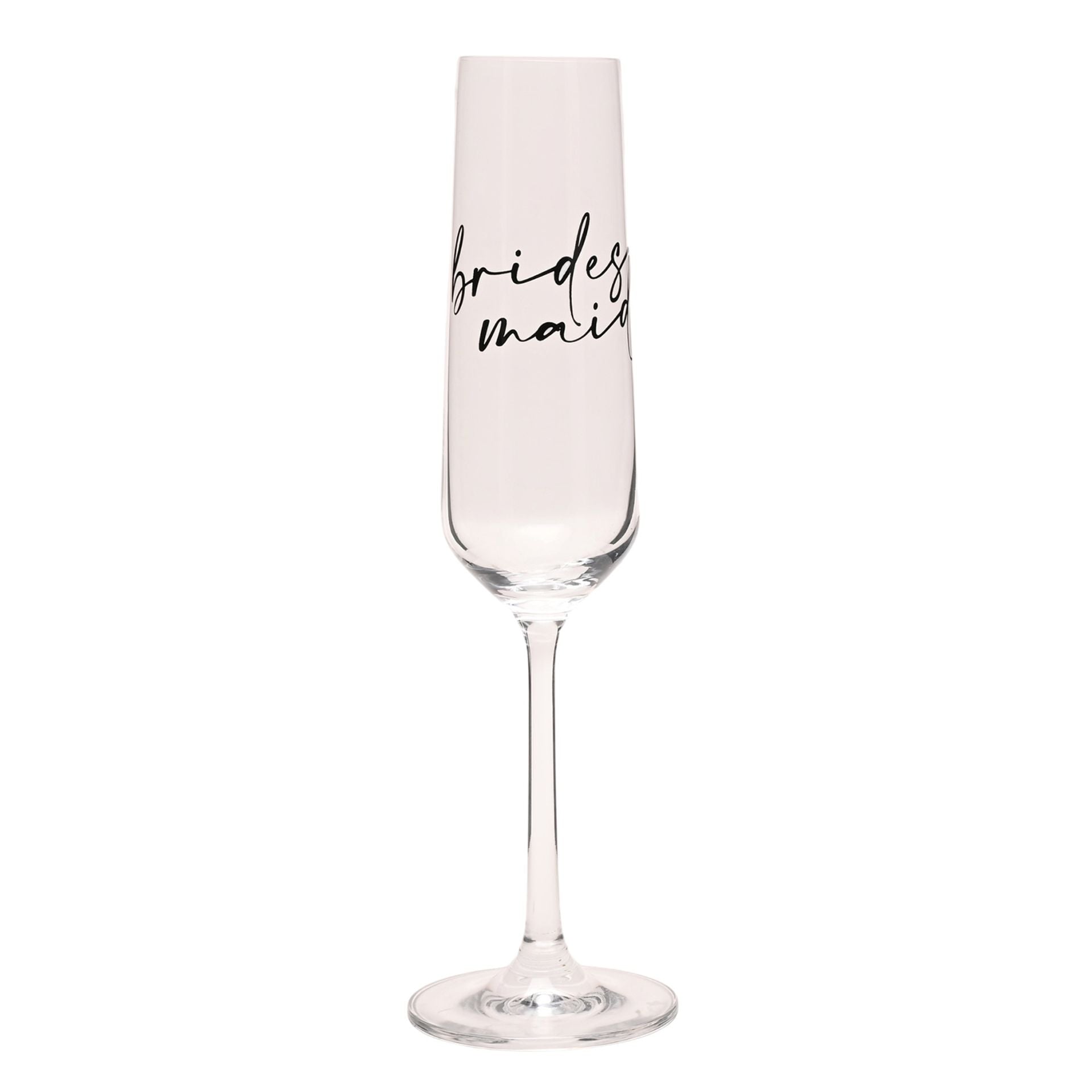 Amore Champagne Flute Black Words - Bridesmaid