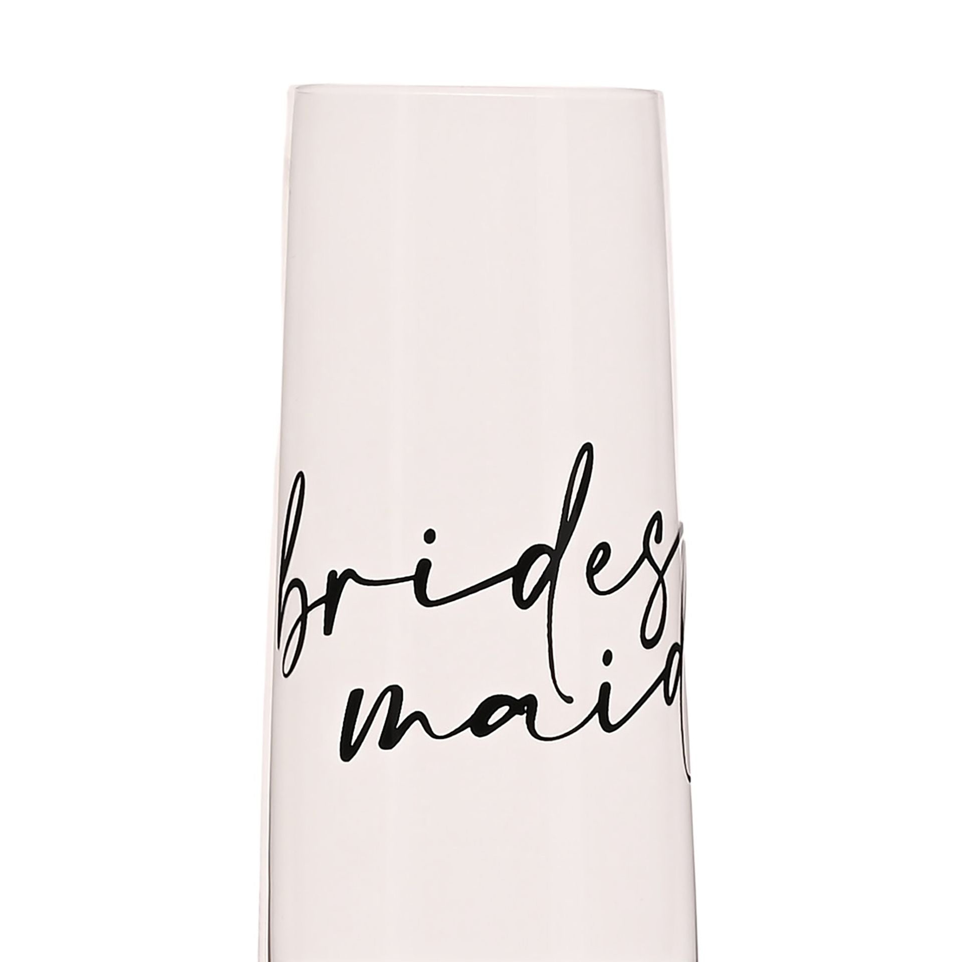 Amore Champagne Flute Black Words - Bridesmaid