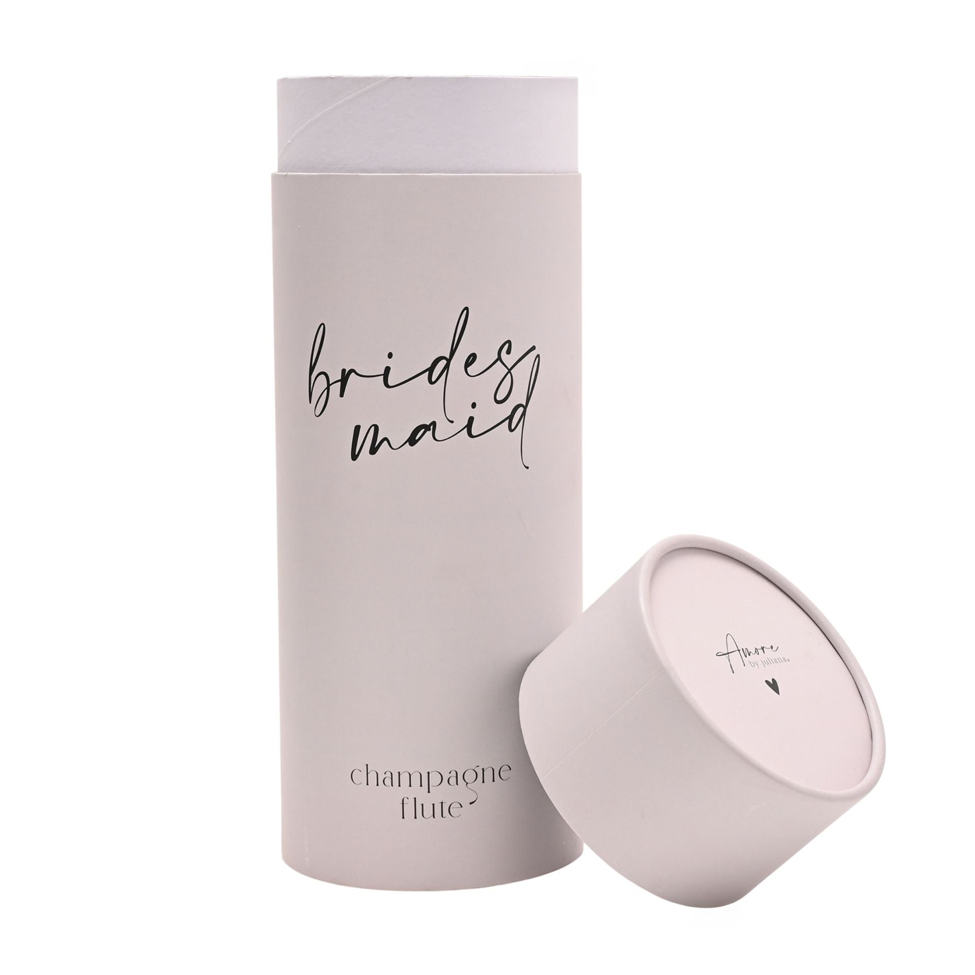 Amore Champagne Flute Black Words - Bridesmaid