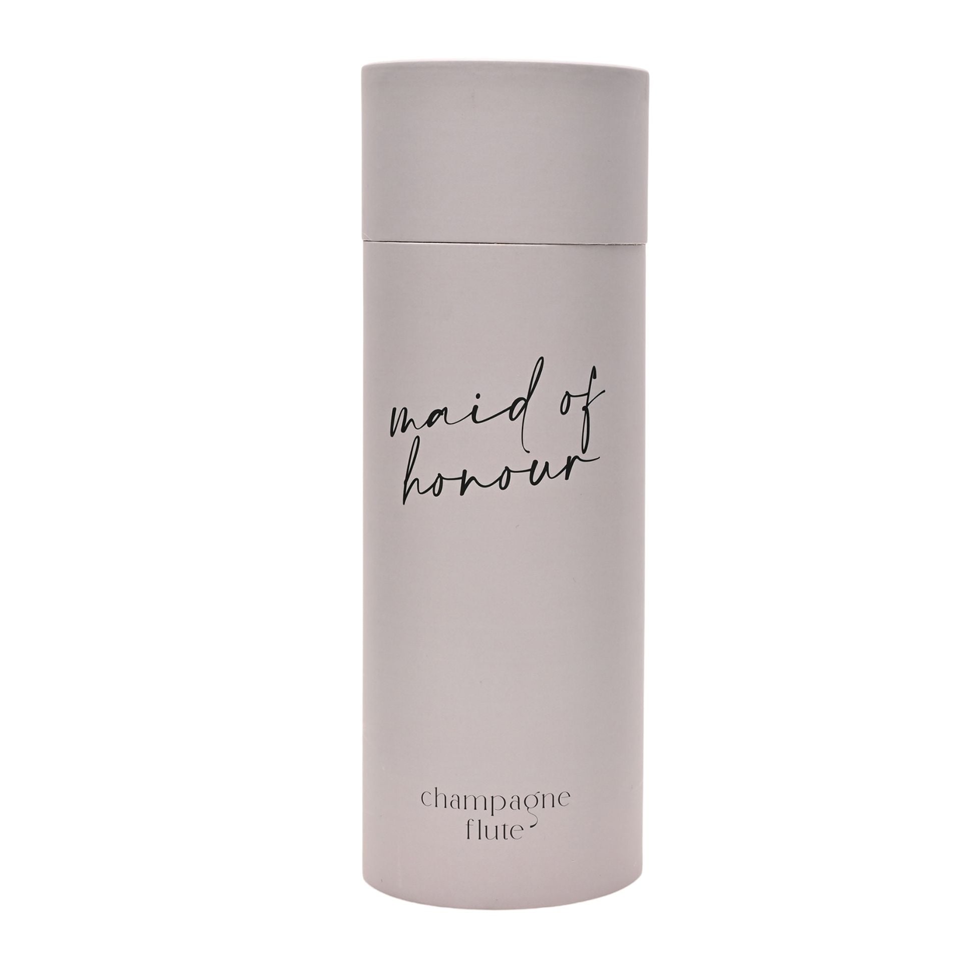 Amore Champagne Flute Black Words - Maid Of Honour